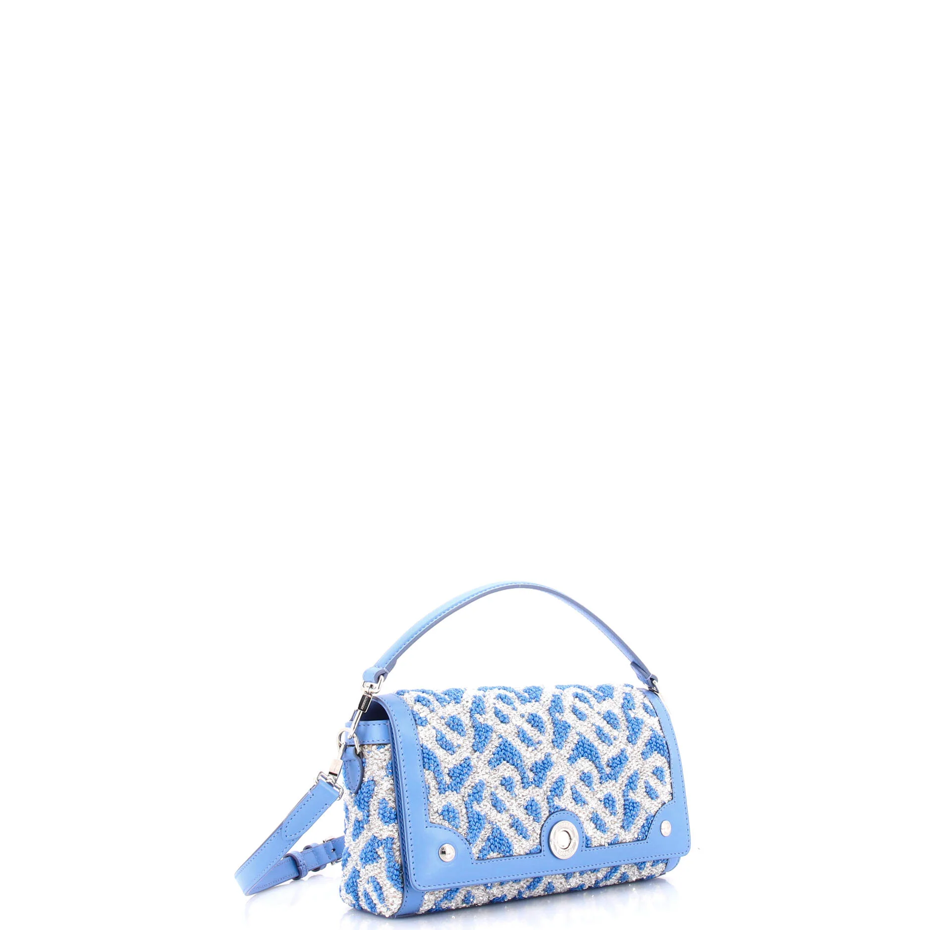 TB Note Top Handle Bag Sequin Embellished Fabric - Image 2