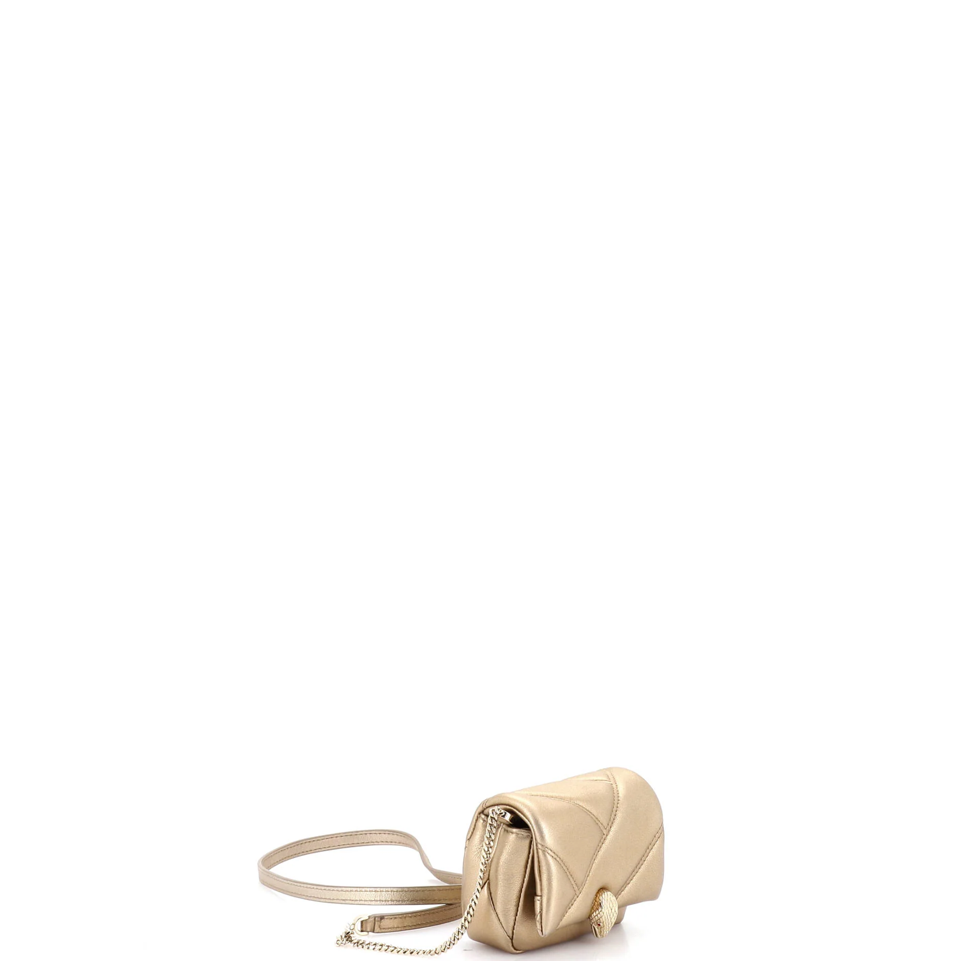 Serpenti Cabochon Shoulder Bag Diagonal Quilted Leather Micro - Image 2