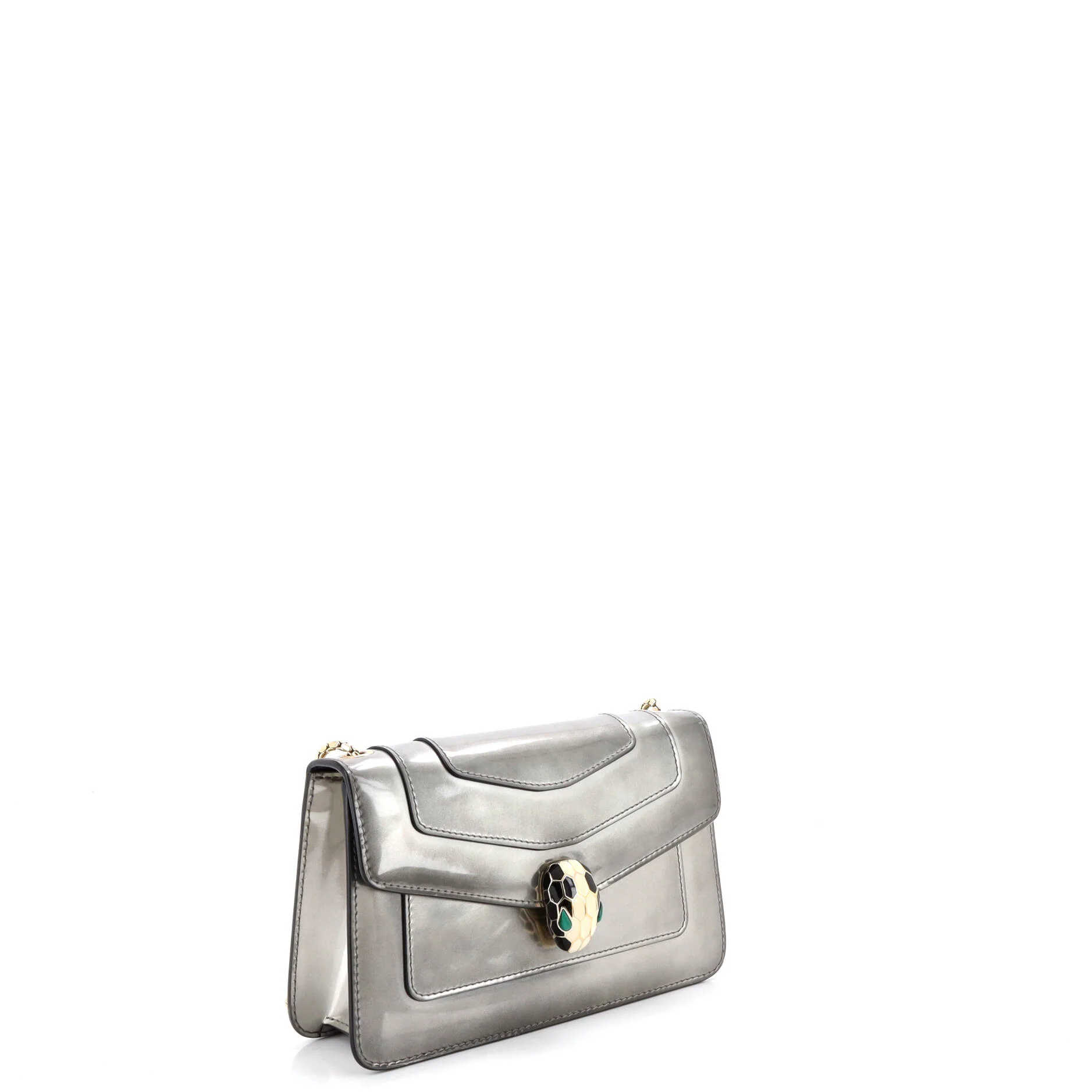 Serpenti Forever Shoulder Bag Metallic Leather Small - Image 3