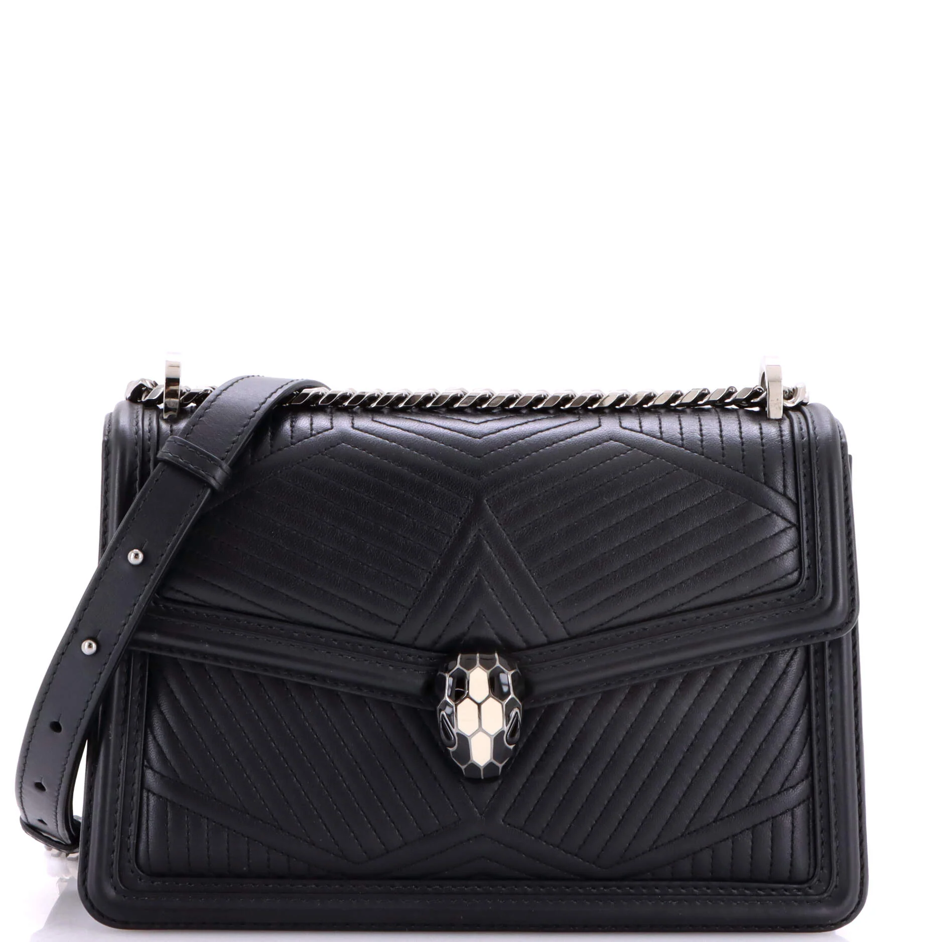Serpenti Forever Shoulder Bag Quilted Leather Small