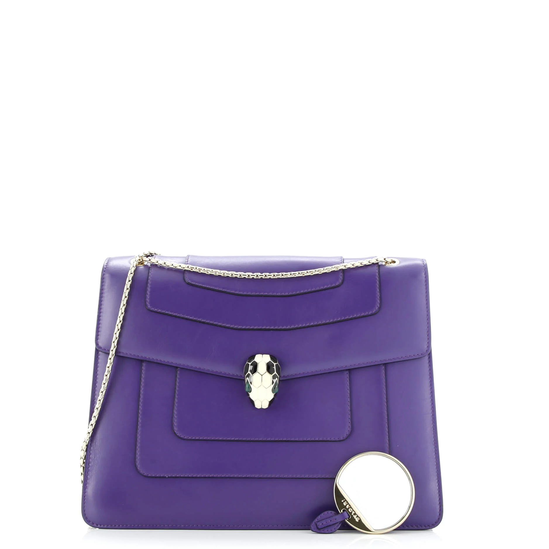 Serpenti Forever Square Shoulder Bag Leather Large - Image 2