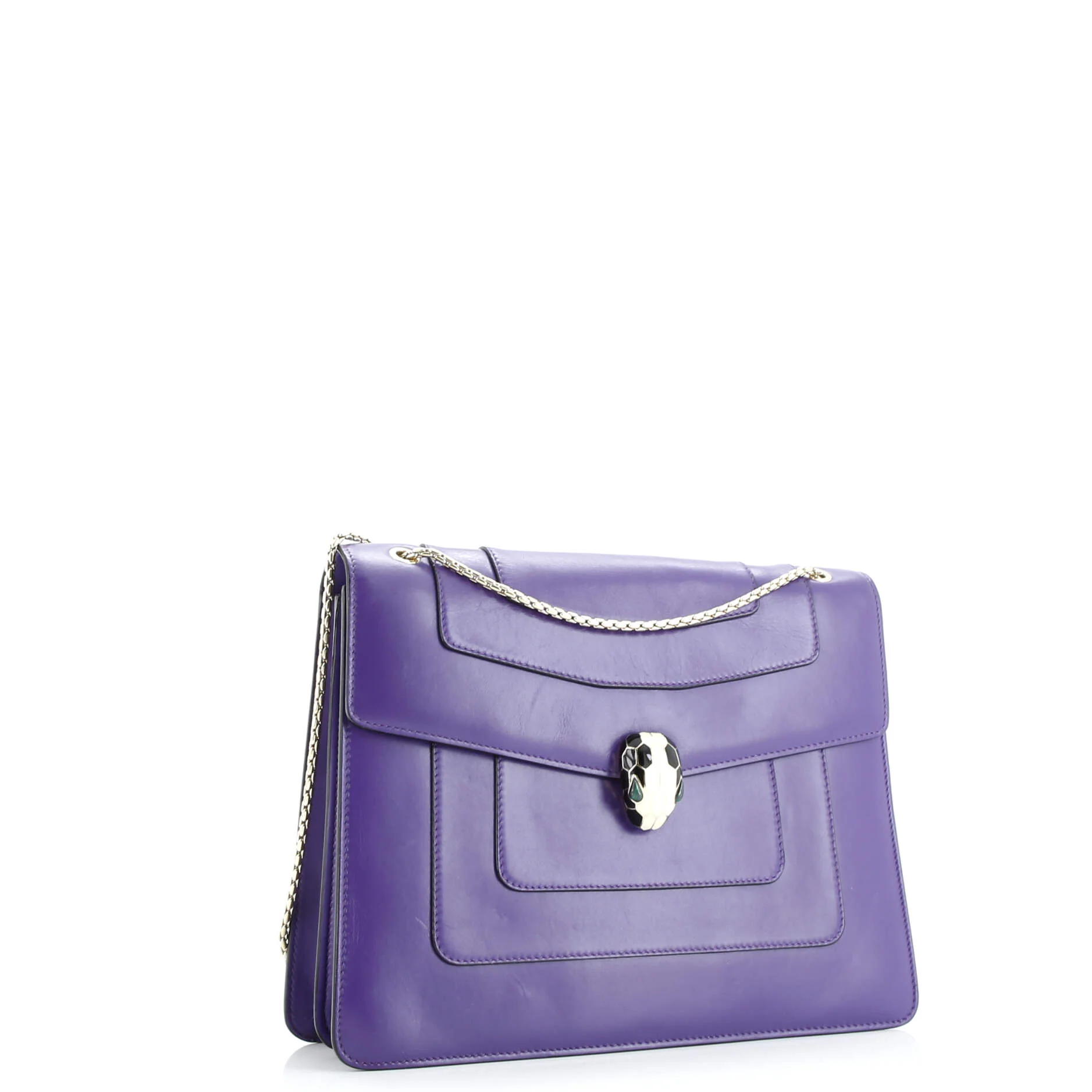 Serpenti Forever Square Shoulder Bag Leather Large - Image 3
