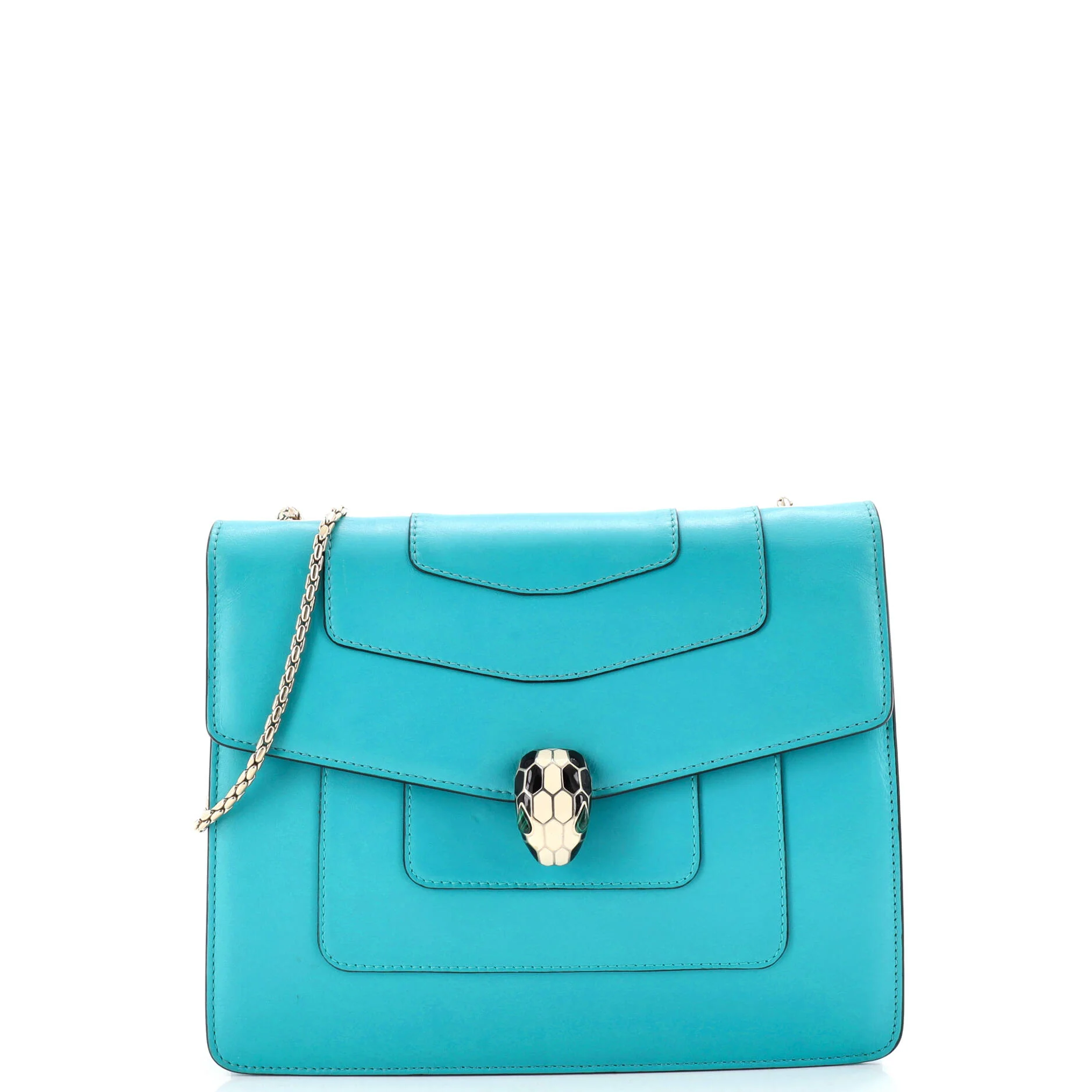 Serpenti Forever Square Shoulder Bag Leather Medium