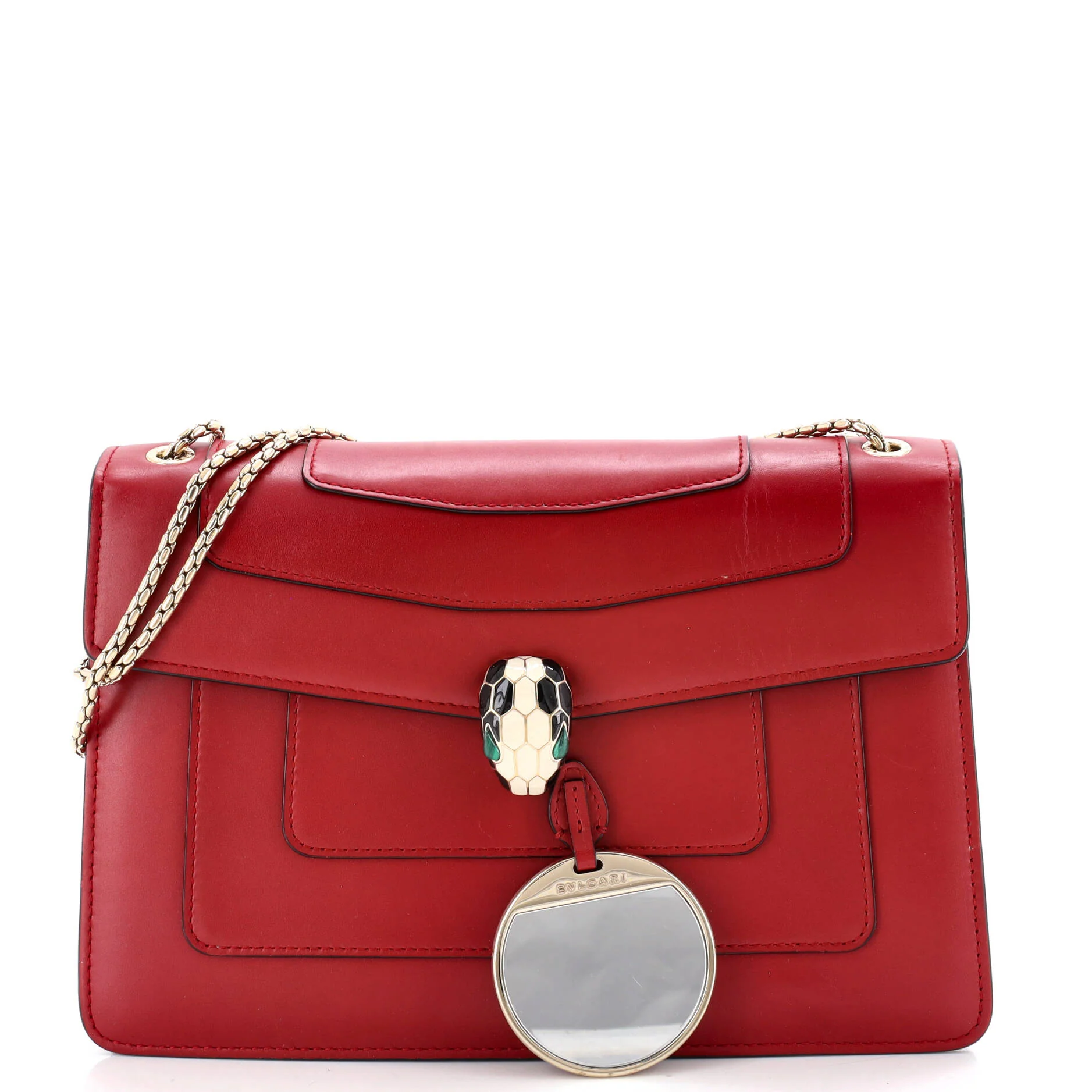 Serpenti Forever Square Shoulder Bag Leather Medium - Image 4