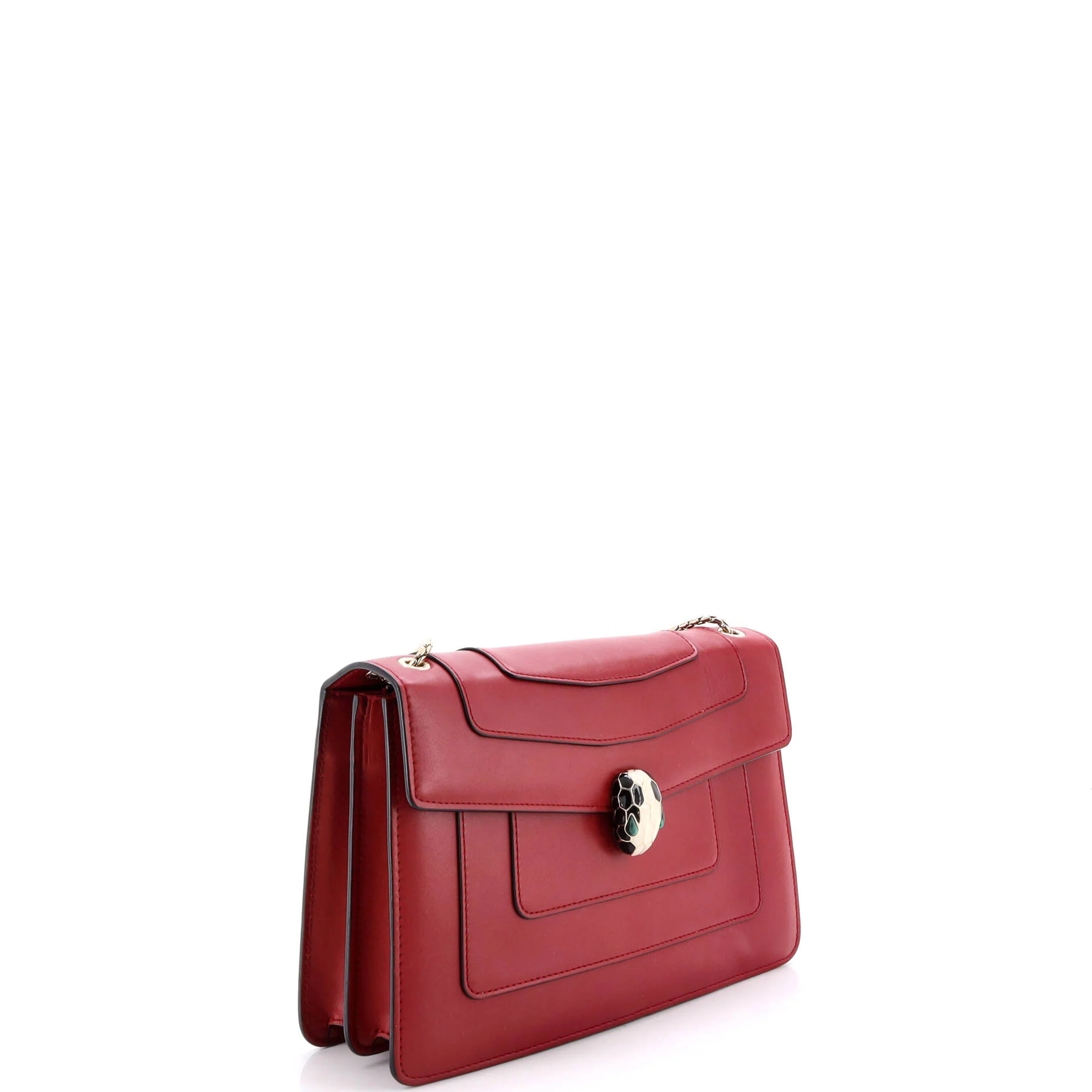 Serpenti Forever Square Shoulder Bag Leather Medium - Image 6