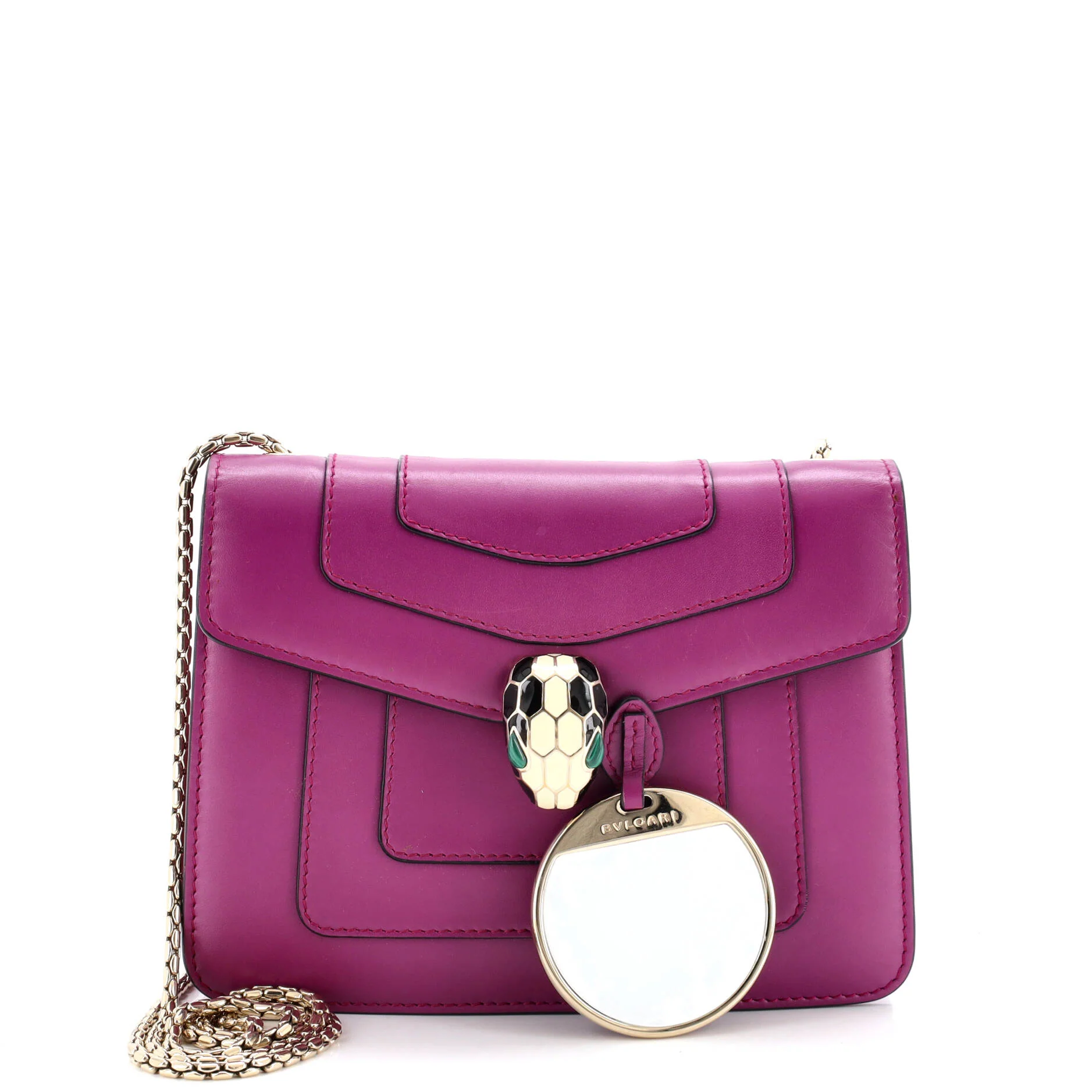 Serpenti Forever Square Shoulder Bag Leather Small - Image 2