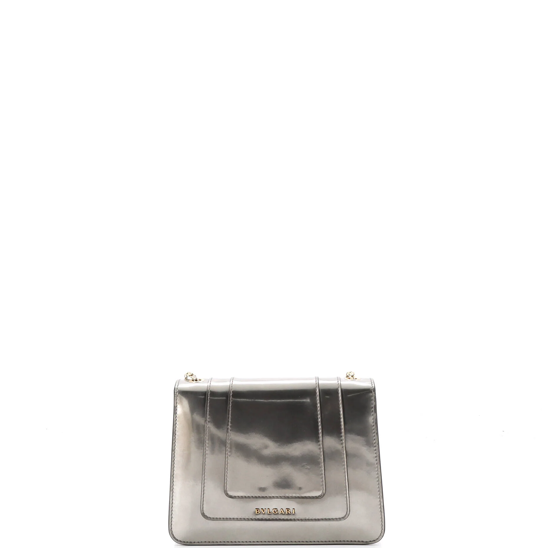 Serpenti Forever Square Shoulder Bag Metallic Leather Small - Image 3