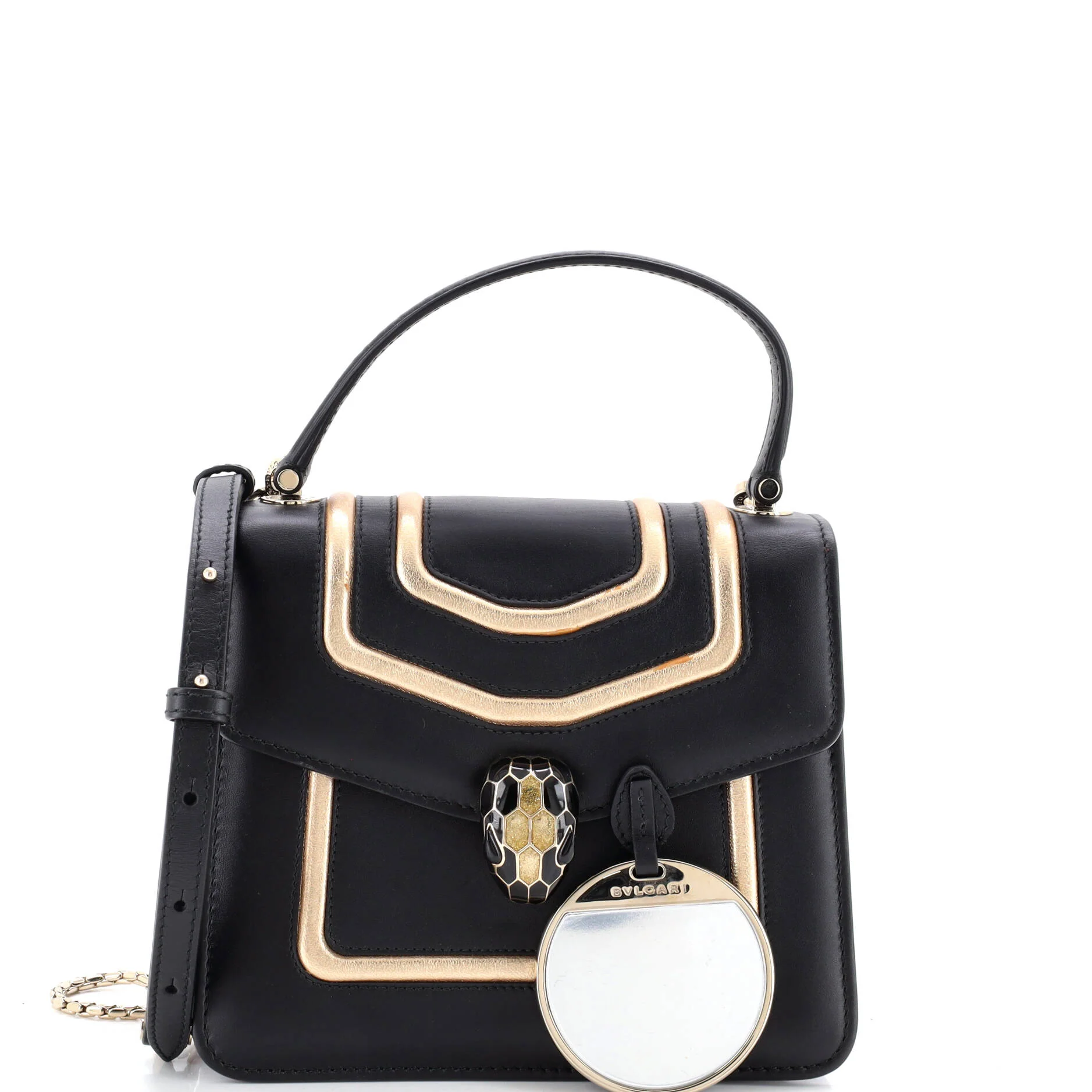 Serpenti Forever Top Handle Bag Leather Small - Image 2