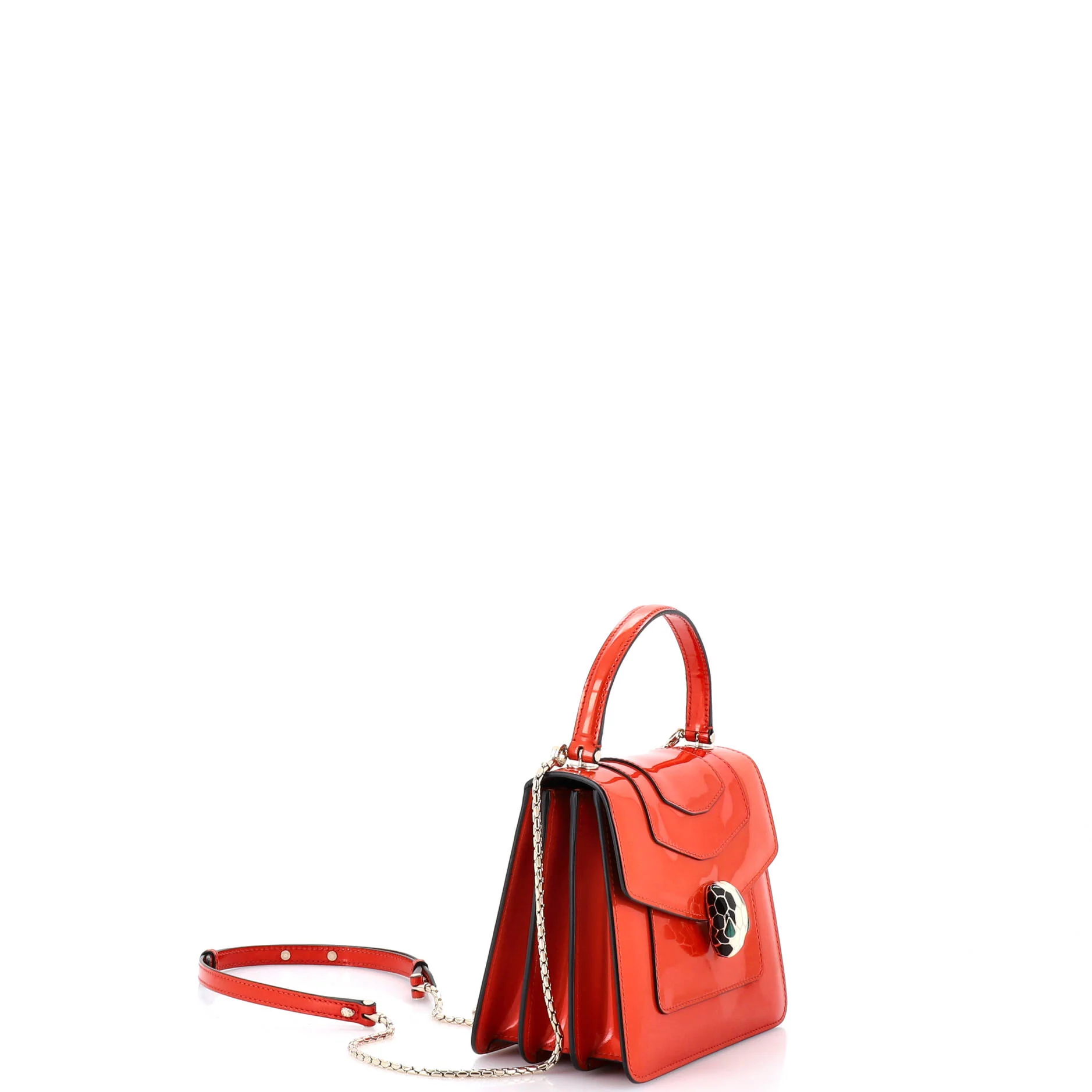 Serpenti Top Handle Bag Patent Small - Image 3