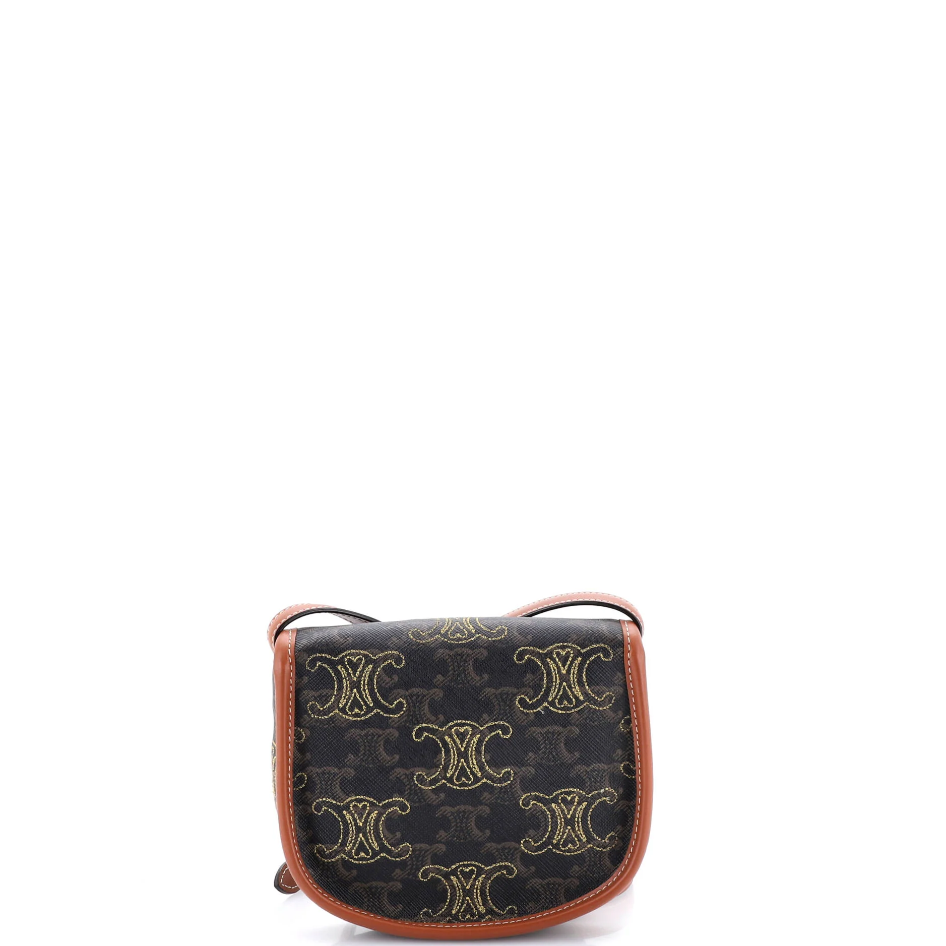 Besace Flap Bag Embroidered Triomphe Coated Canvas Mini - Image 3