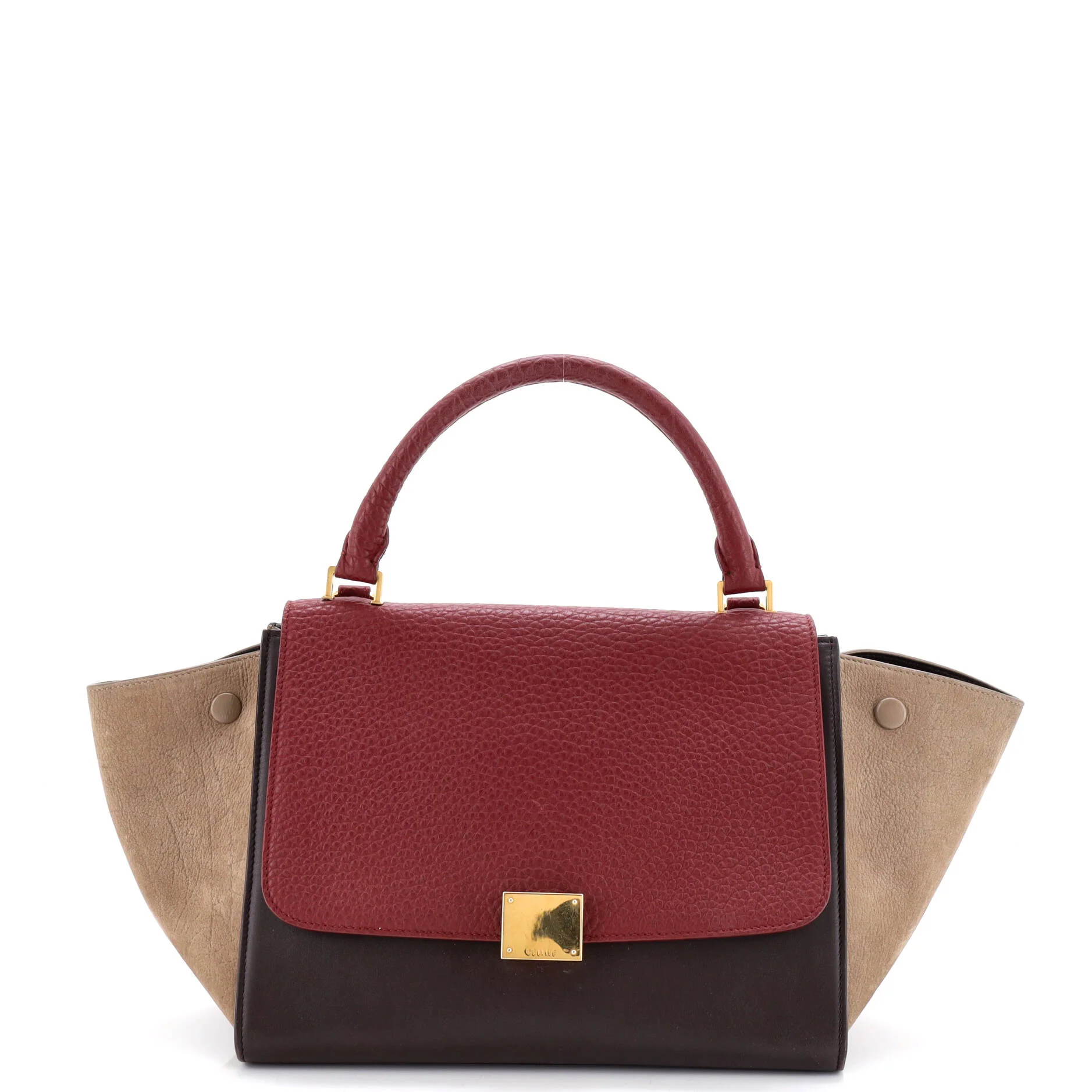 Bicolor Trapeze Bag Leather Small