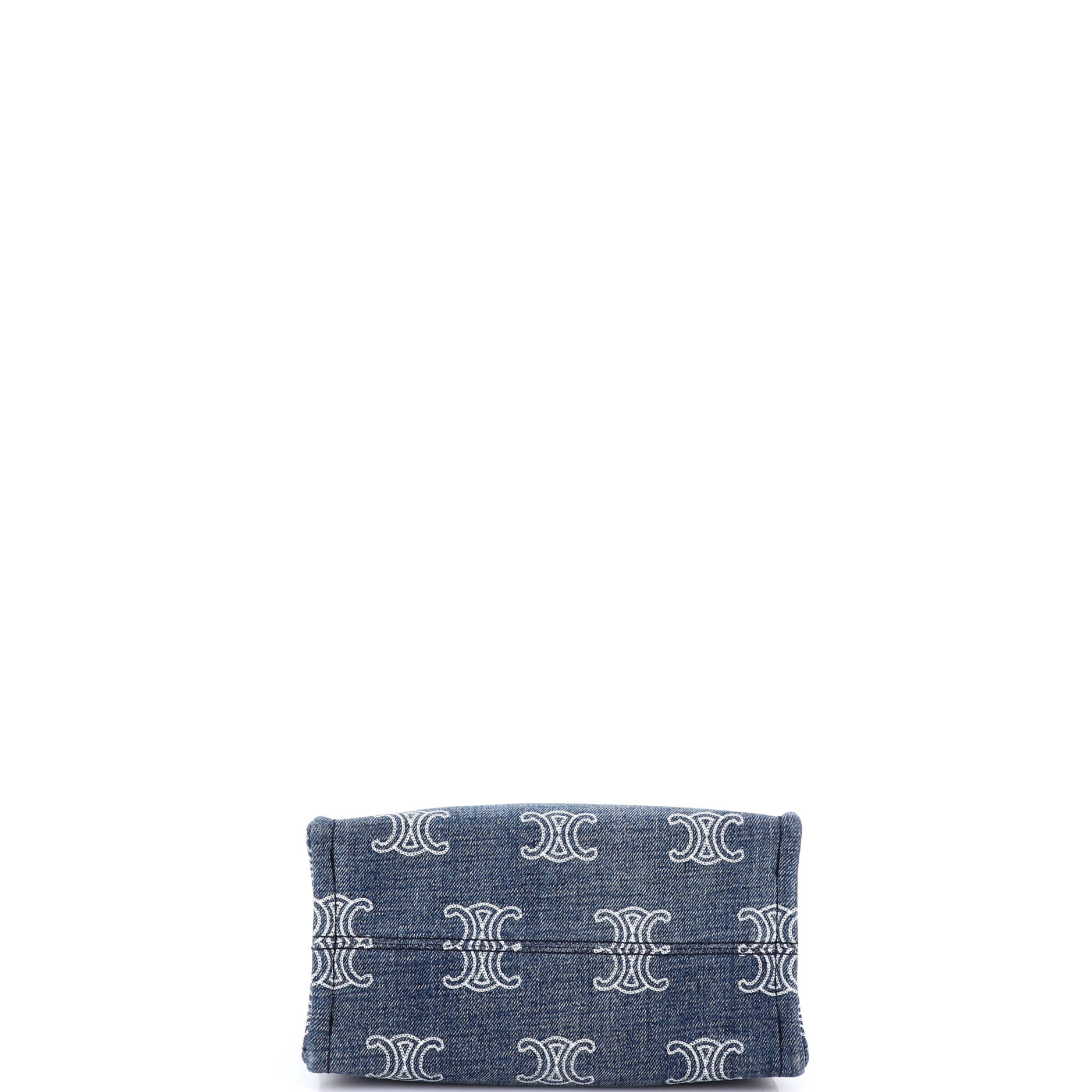 Cabas Thais Tote Triomphe Embroidered Denim Small - Image 4
