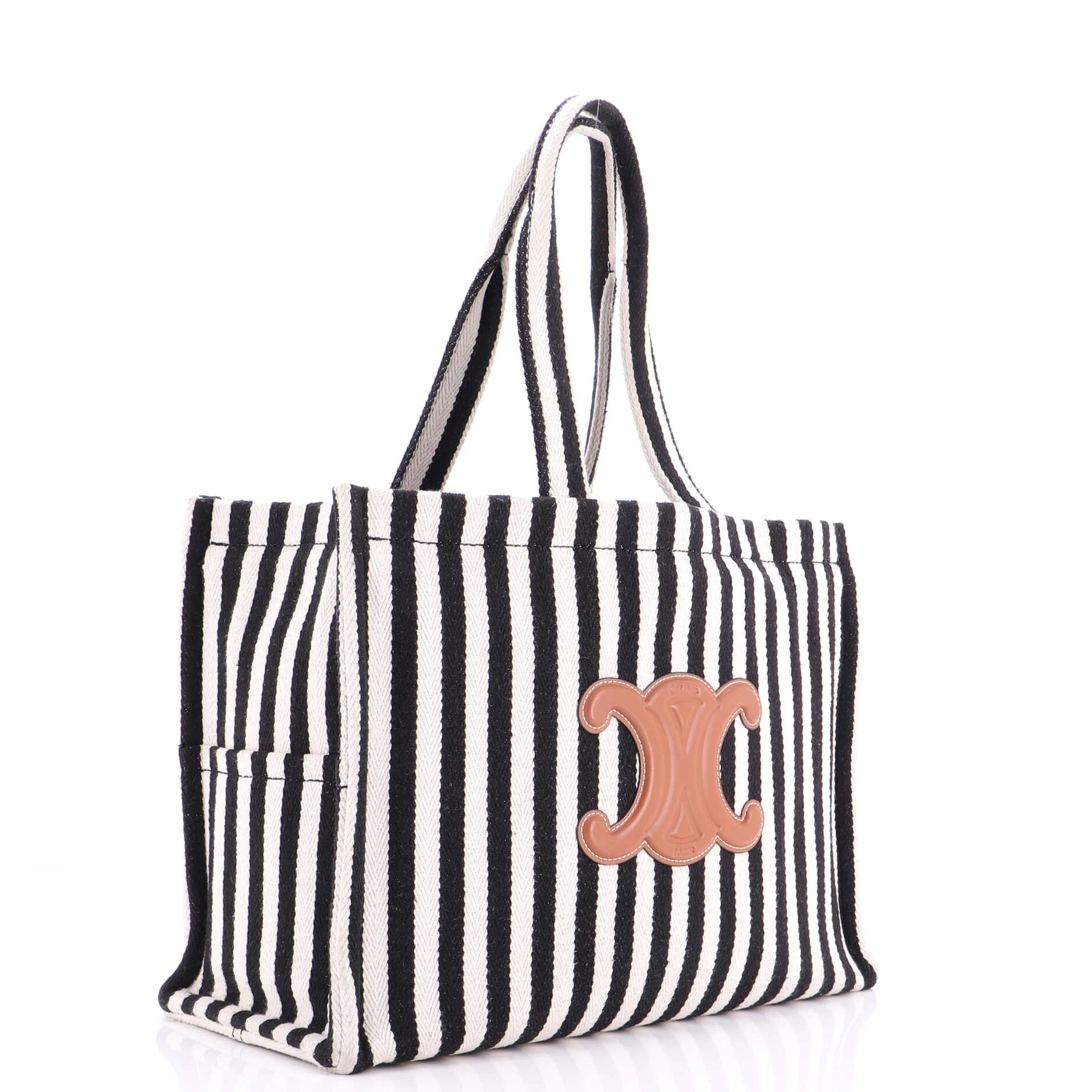 Cabas Thais Tote Triomphe Striped Canvas Large - Image 2