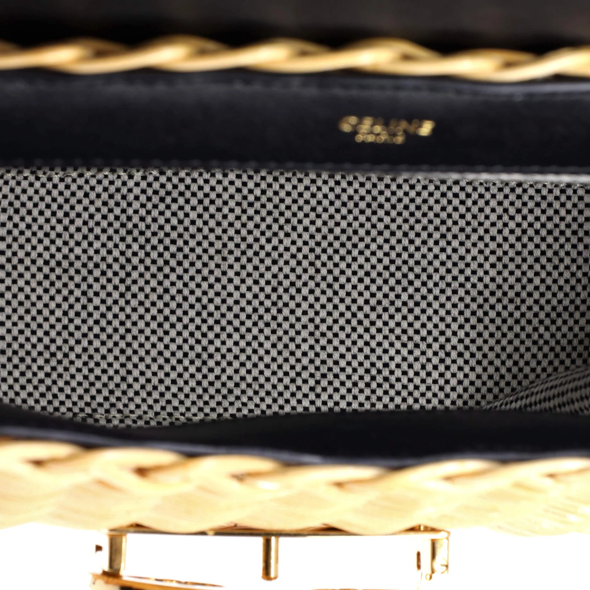 Chaine Maillon Triomphe Bag Wicker with Leather Small - Image 5