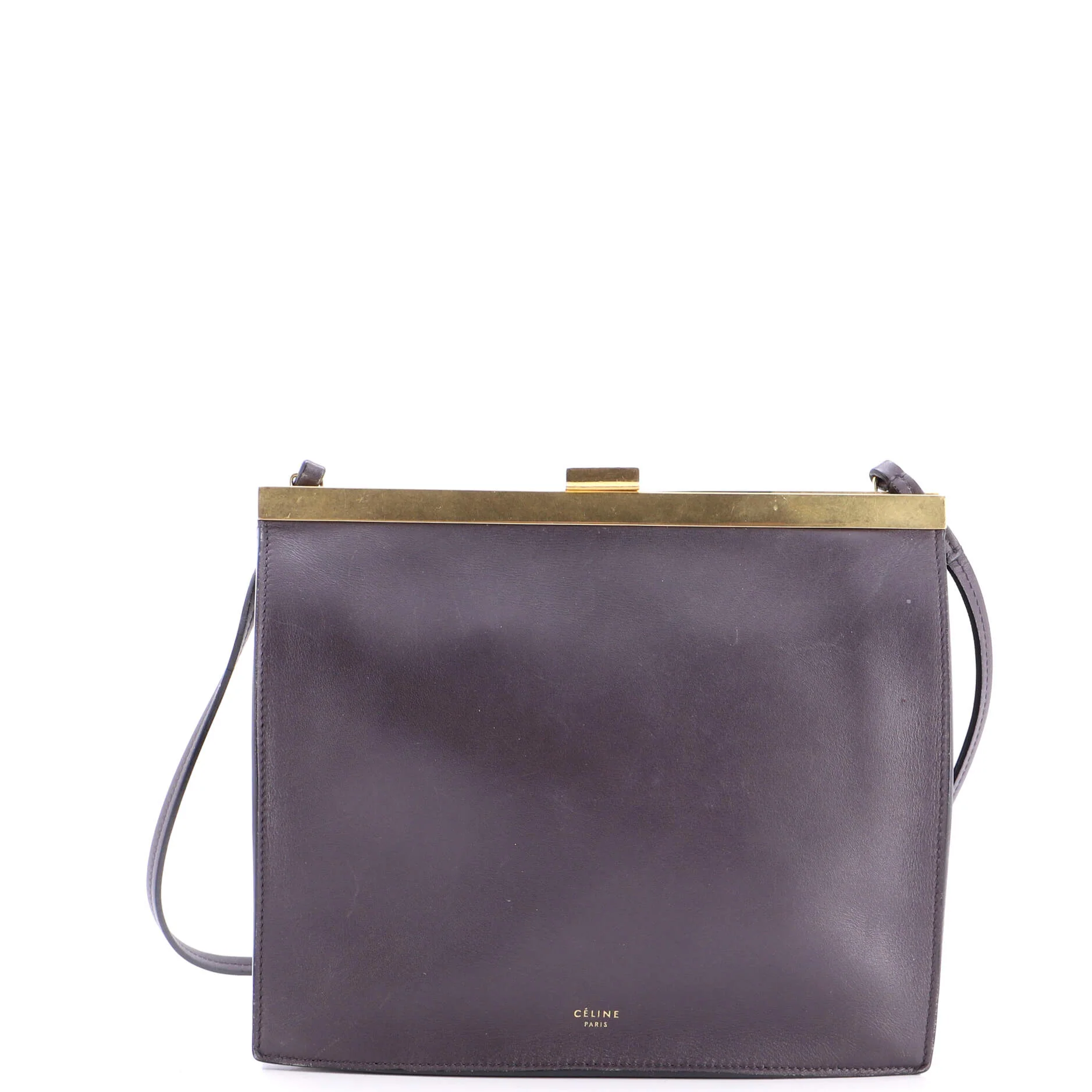 Clasp Crossbody Bag Leather Mini