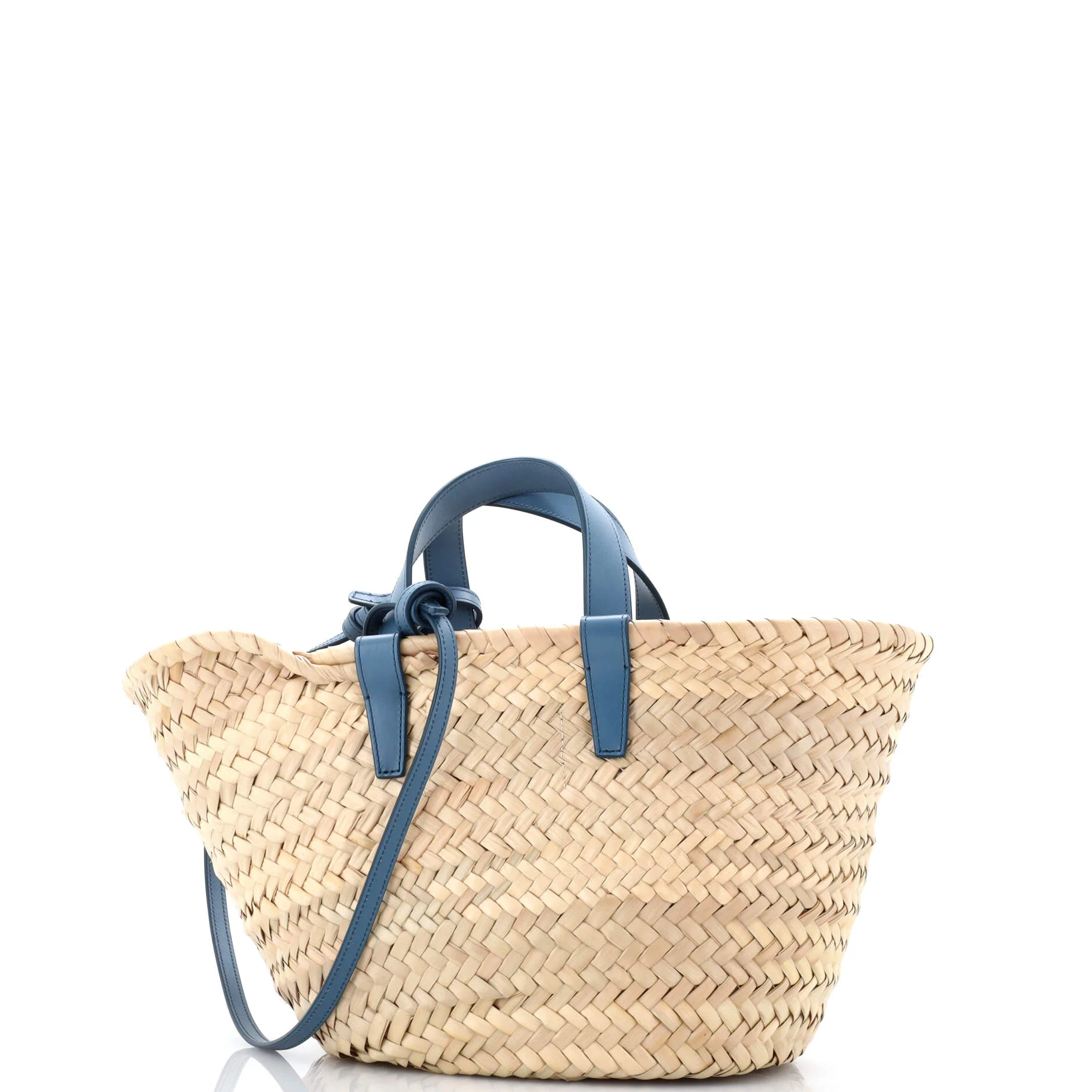 Classic Panier Basket Tote Raffia and Leather Teen - Image 3
