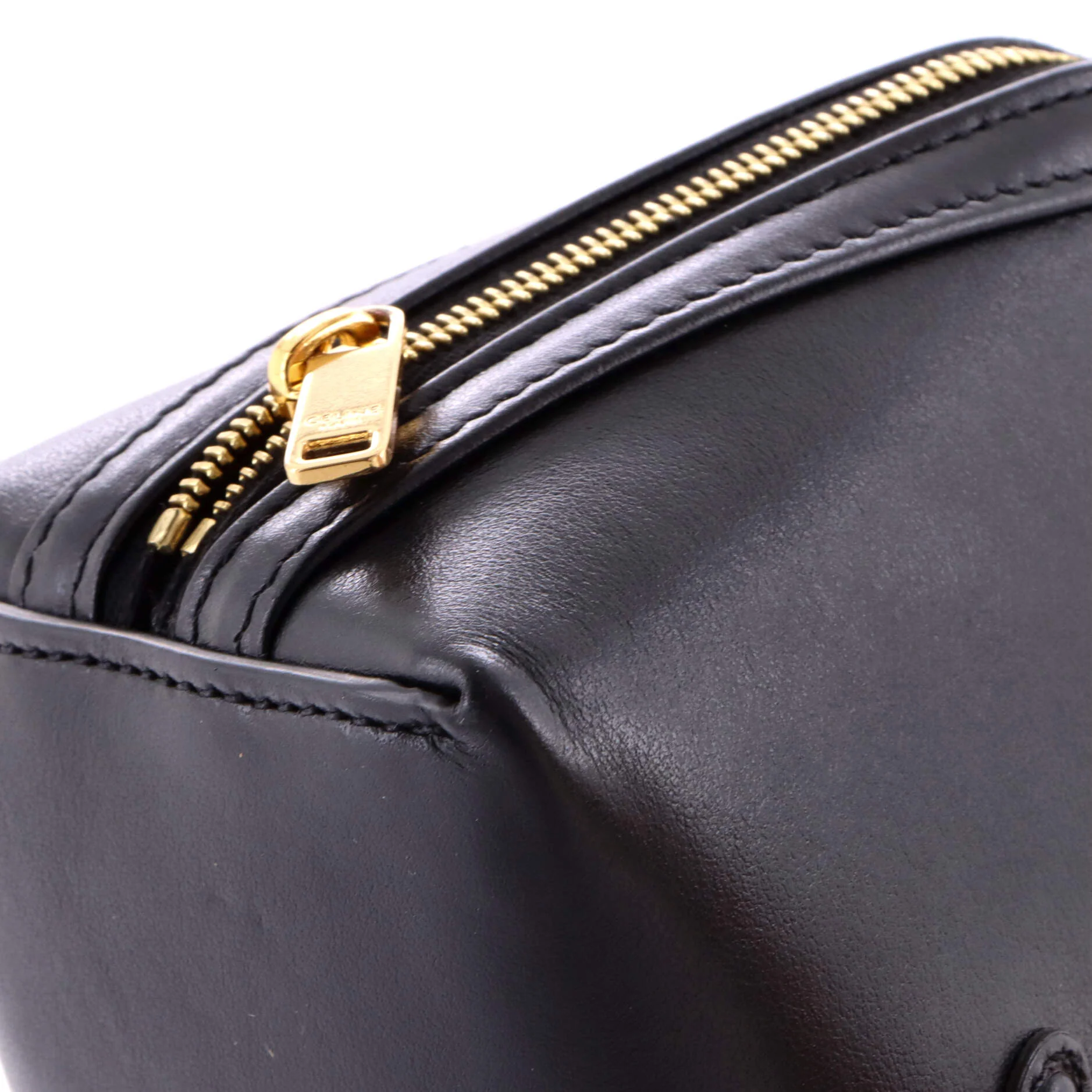 Cuir Triomphe Zip Around Chain Clutch Leather - Image 6