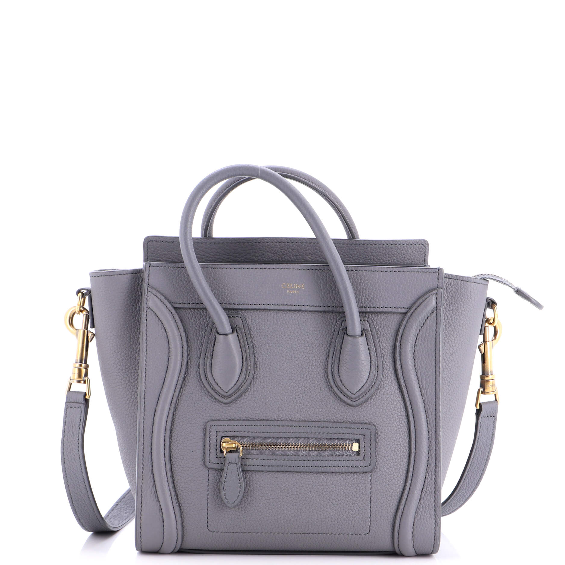 Luggage Bag Grainy Leather Nano