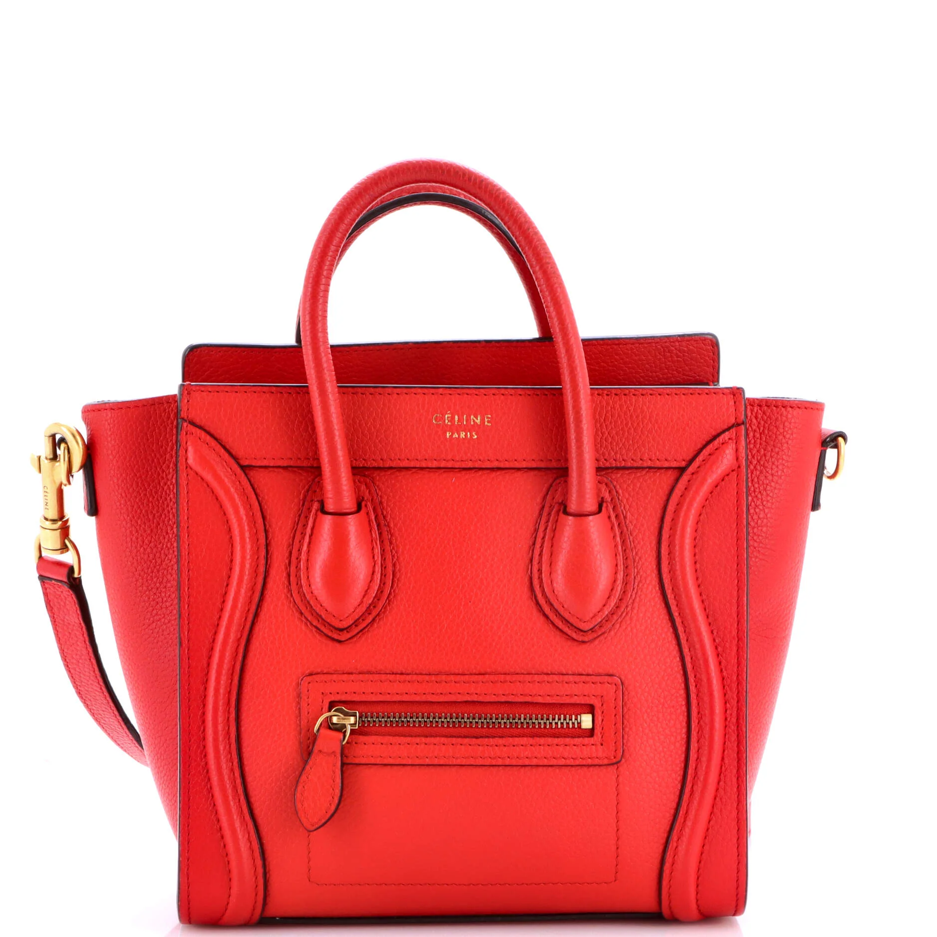Luggage Bag Grainy Leather Nano