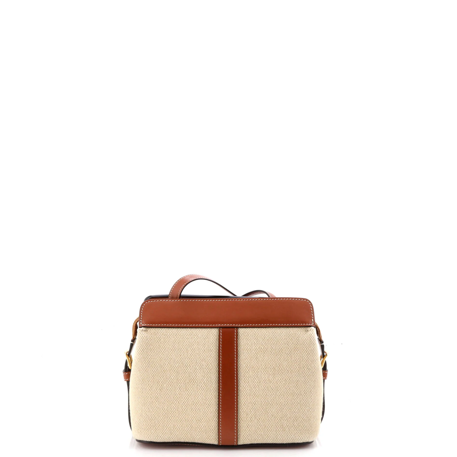 Teen Cabas De France Bag Leather and Canvas Small - Image 3