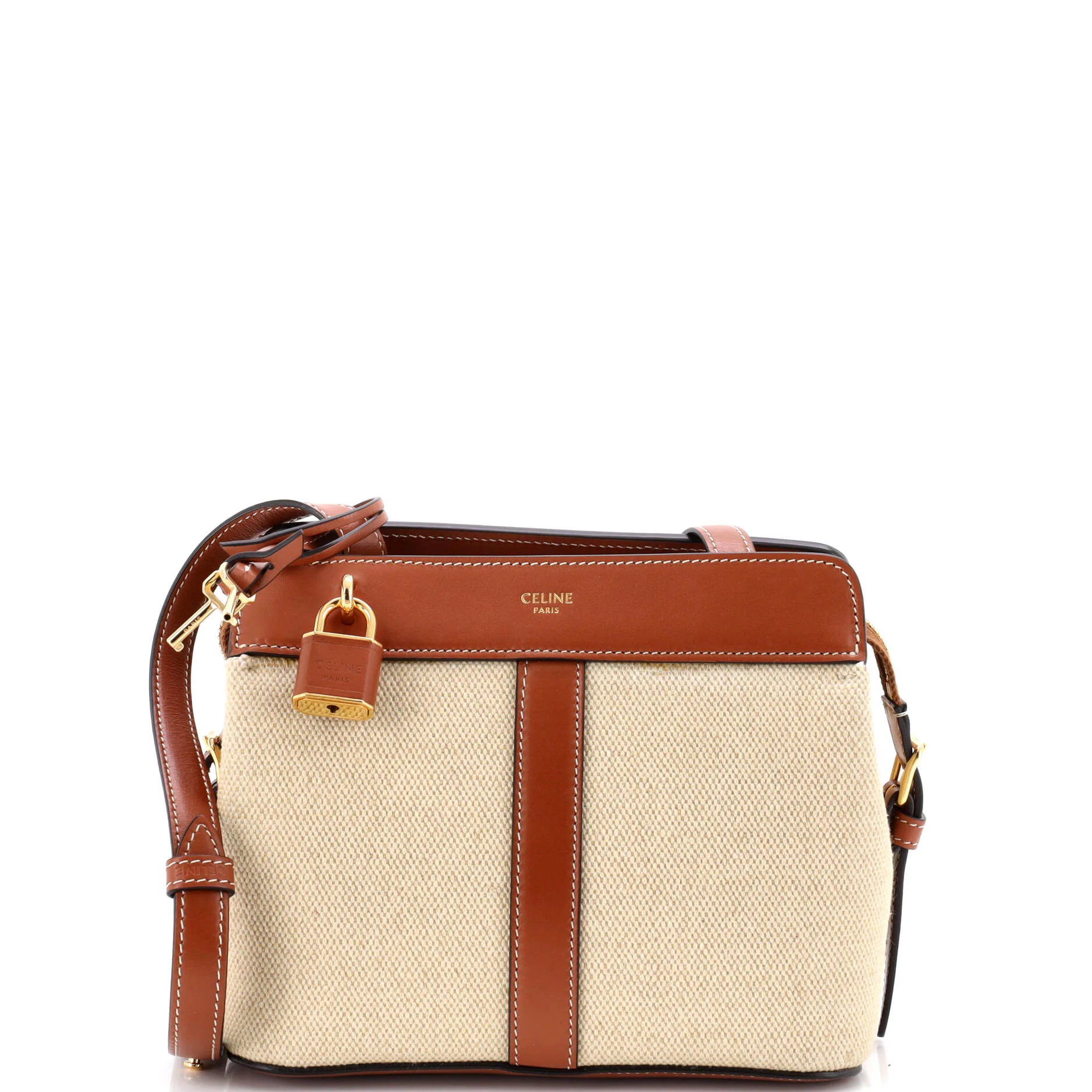 Teen Cabas De France Bag Leather and Canvas Small