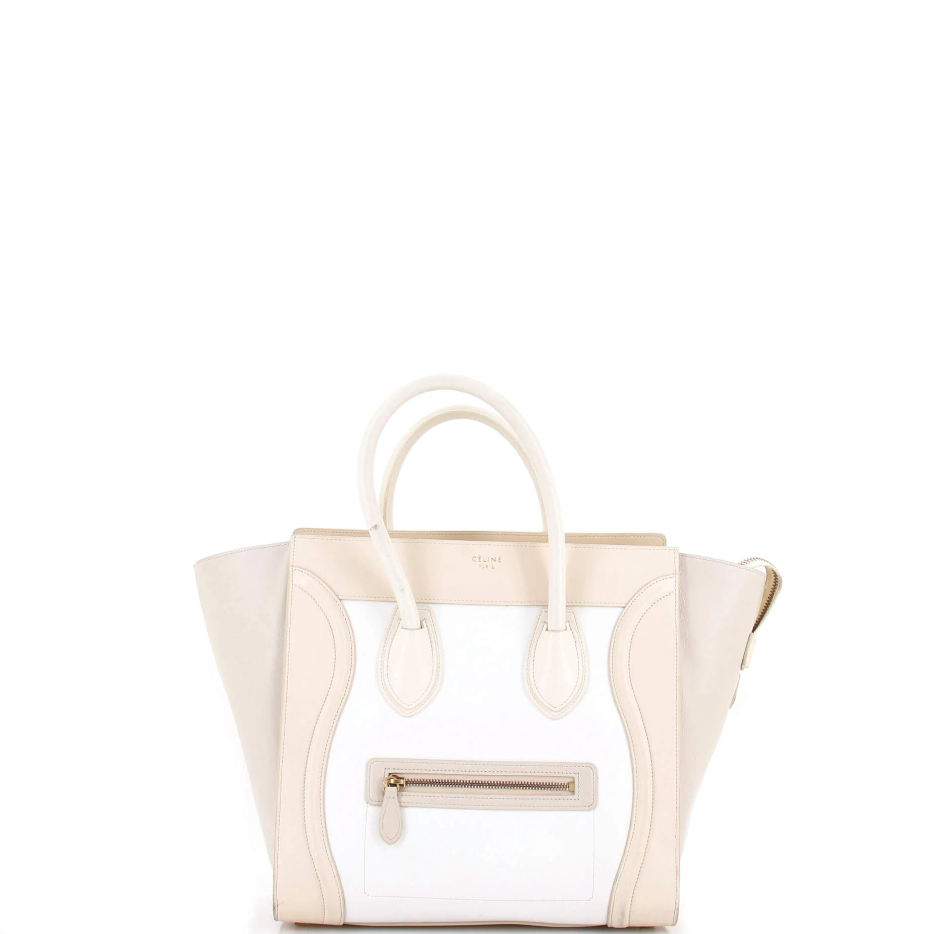 Tricolor Luggage Bag Leather Mini