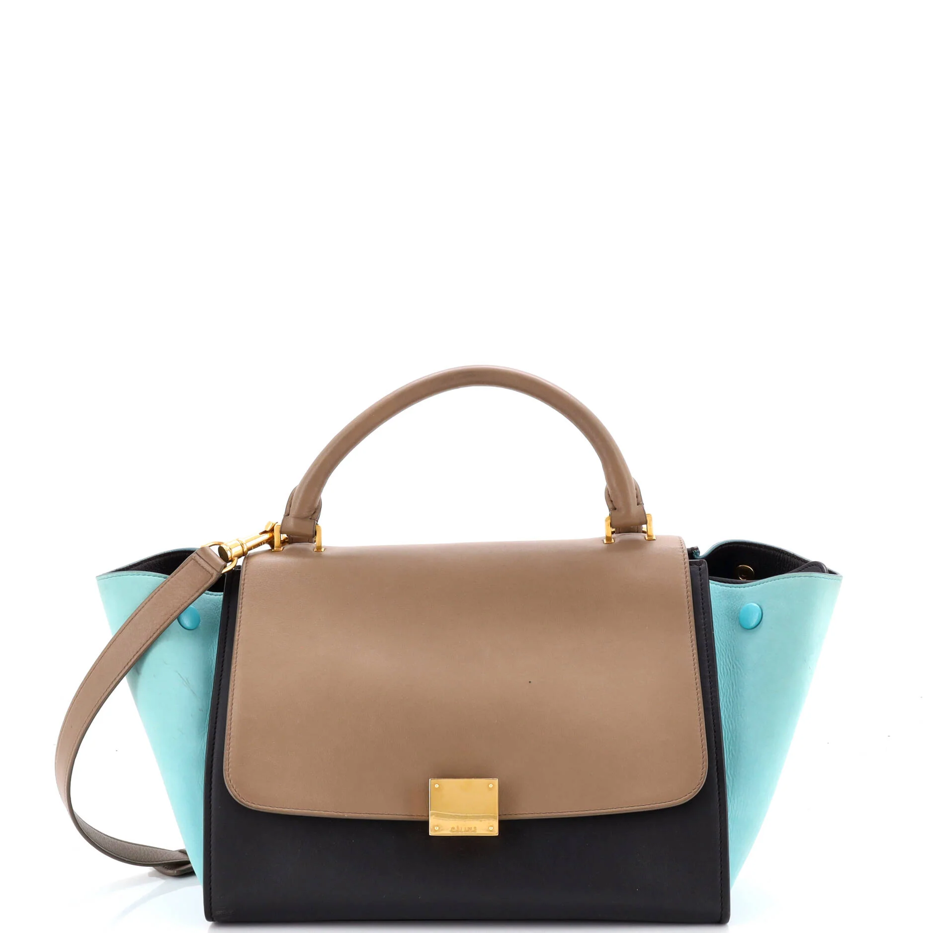 Tricolor Trapeze Bag Leather Small