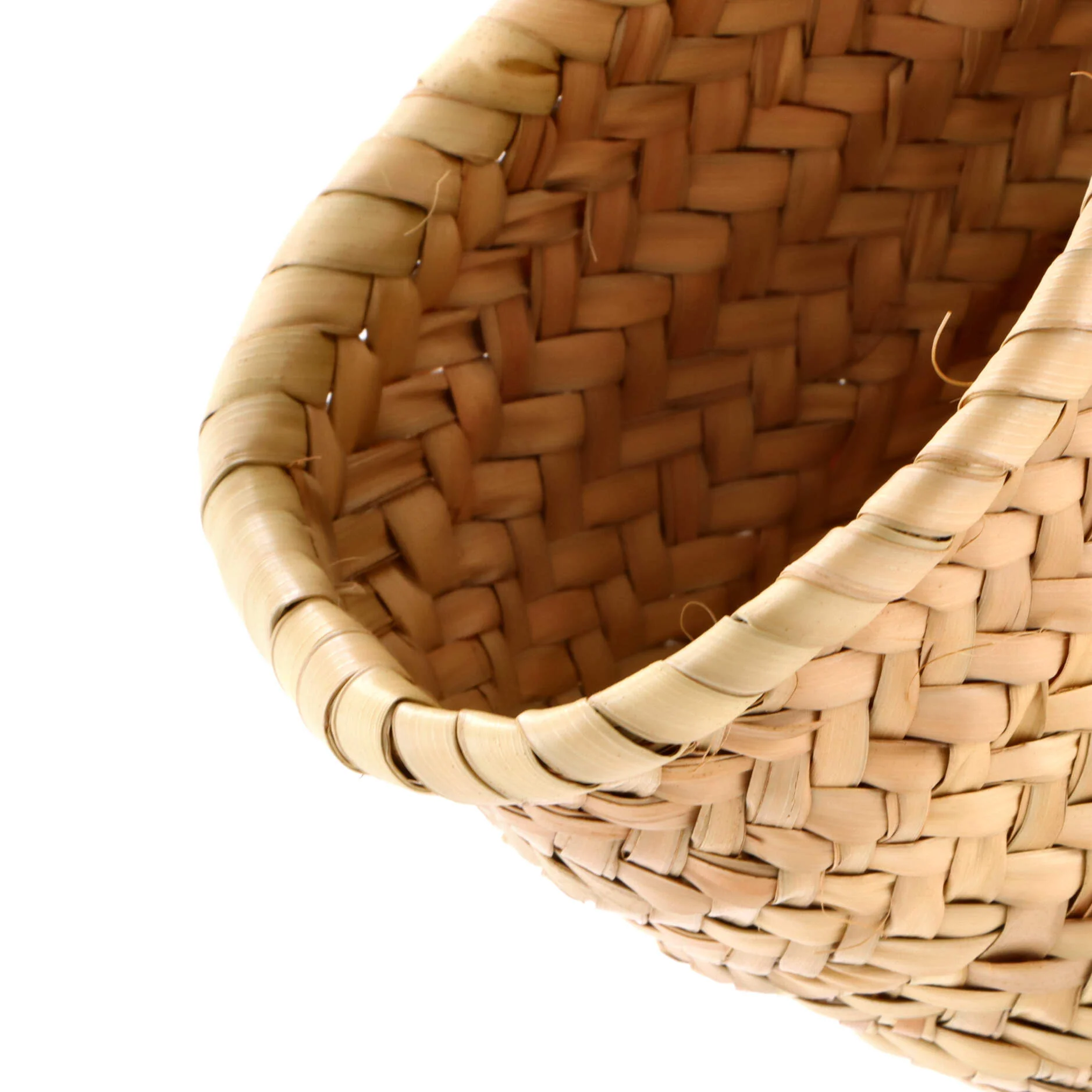 Triomphe Basket Shoulder Bag Raffia with Leather Medium - Image 7