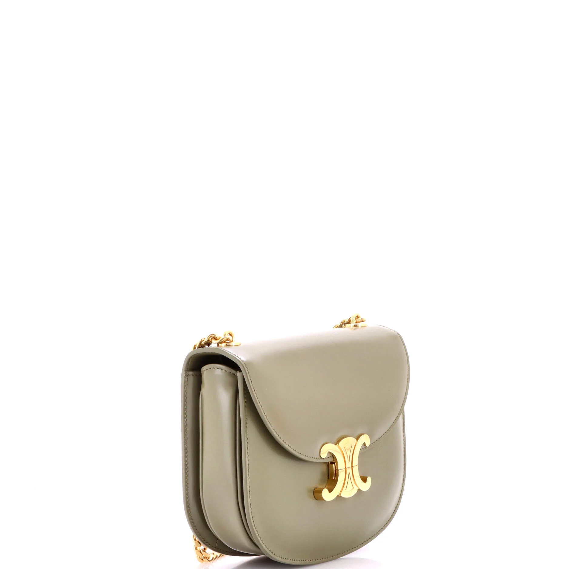 Triomphe Besace Clea Chain Flap Bag Leather - Image 2