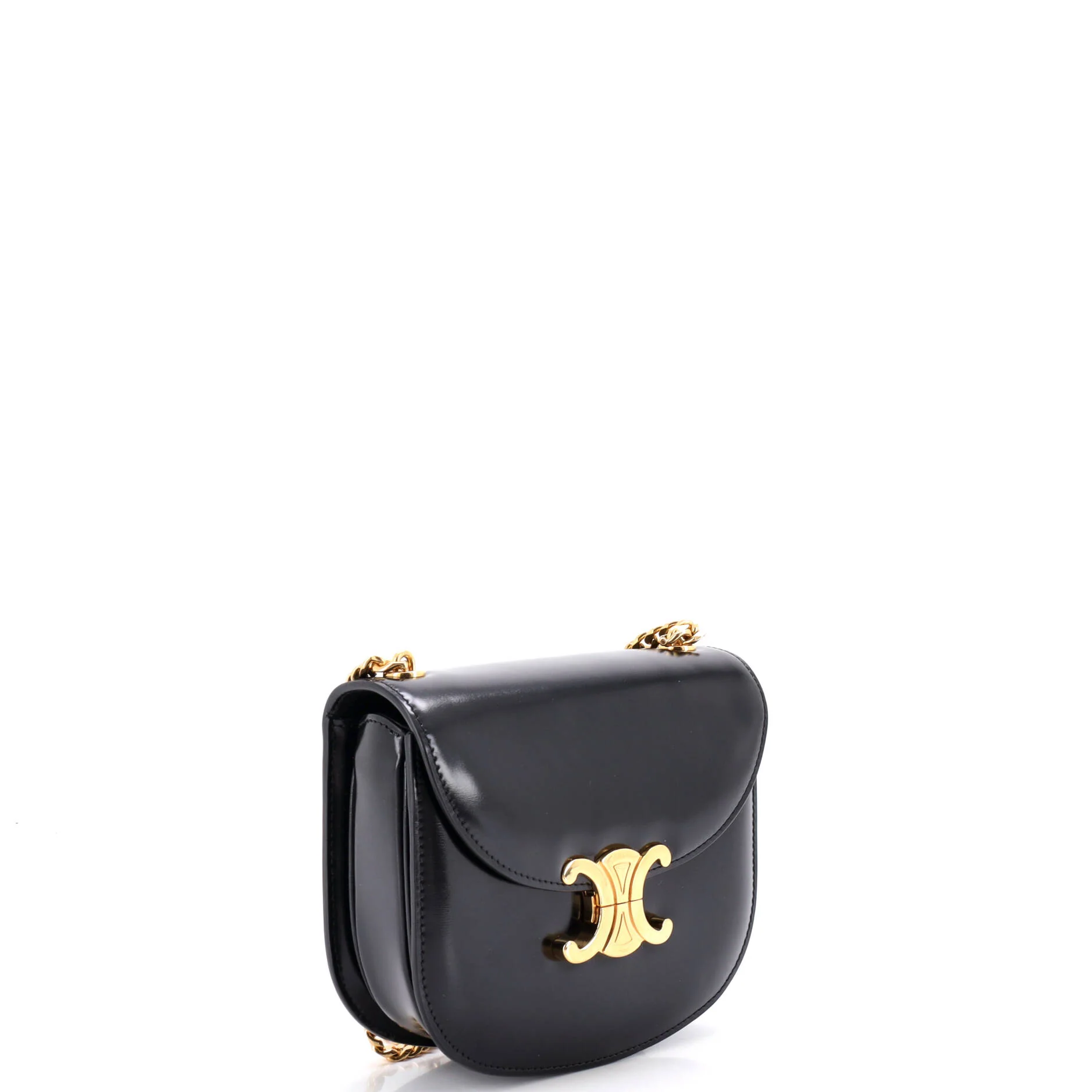 Triomphe Besace Clea Chain Flap Bag Leather - Image 2