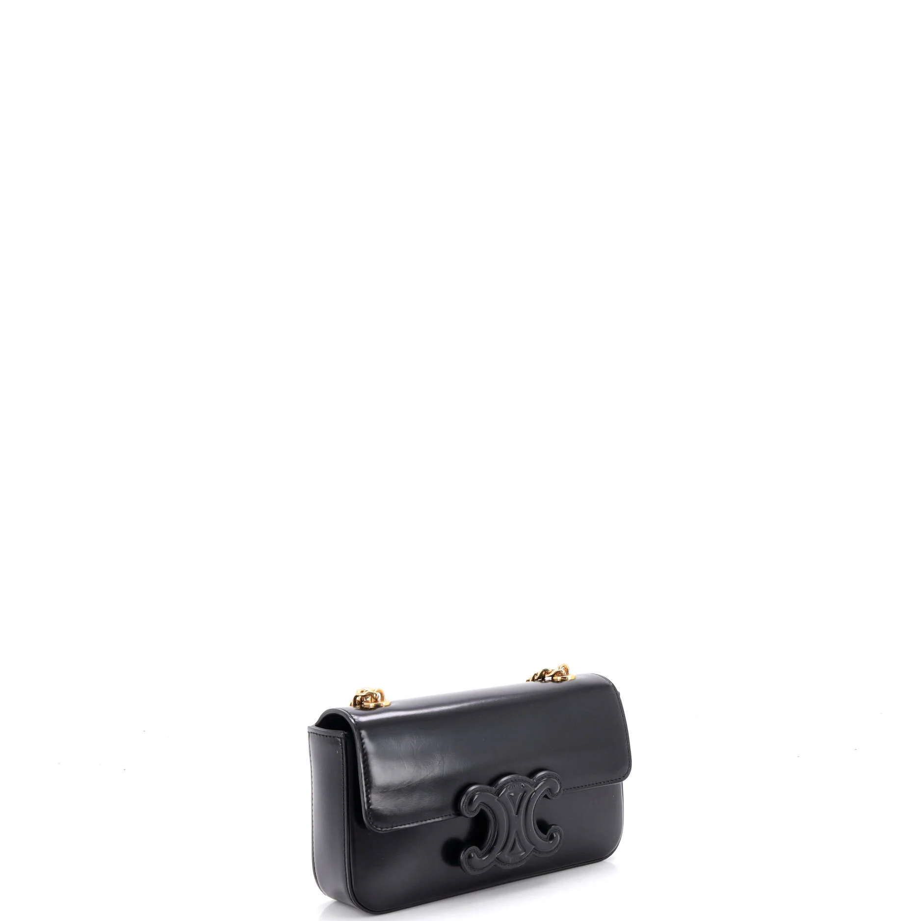 Triomphe Chain Shoulder Bag Leather Small - Image 2