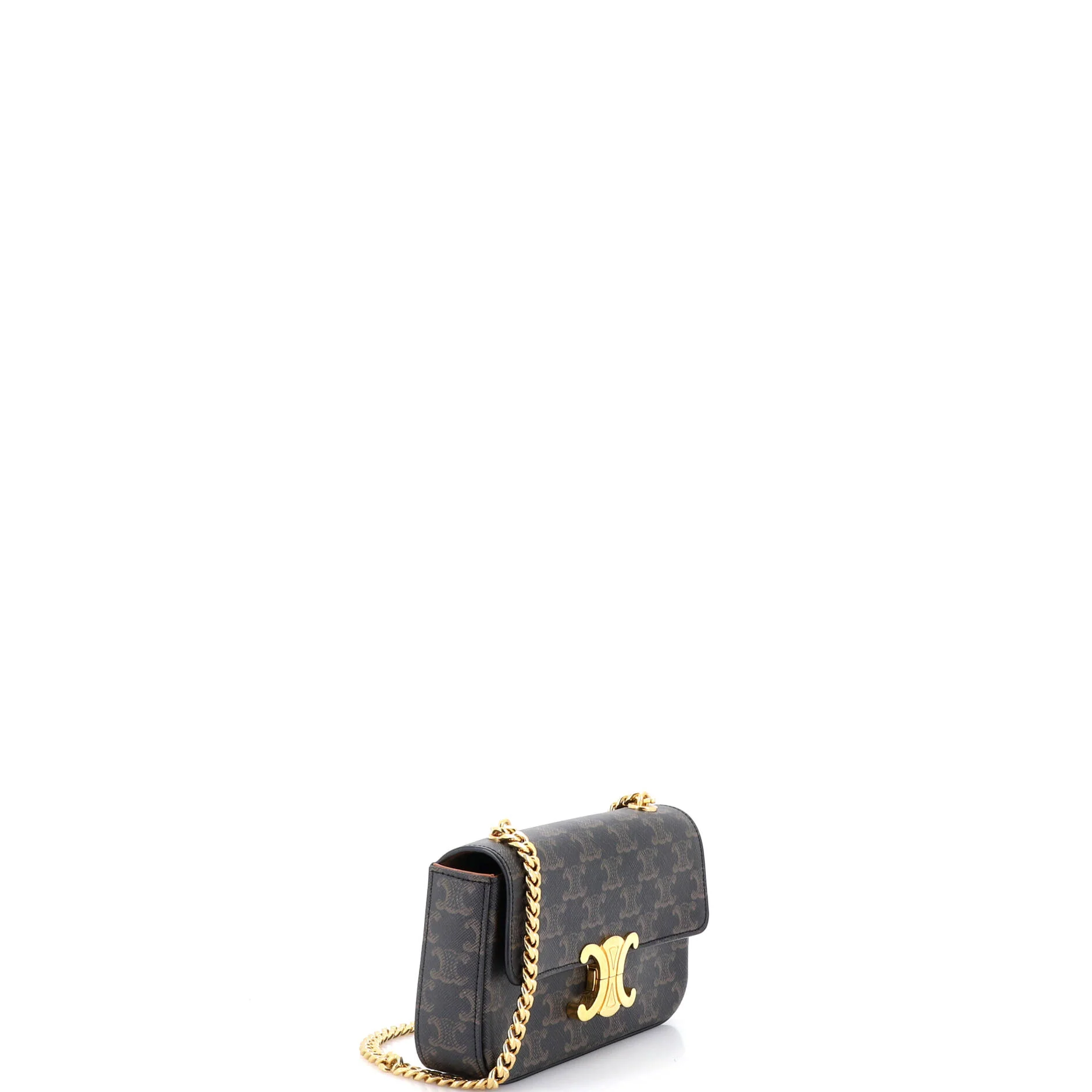 Triomphe Chain Shoulder Bag Triomphe Coated Canvas Small - Image 2