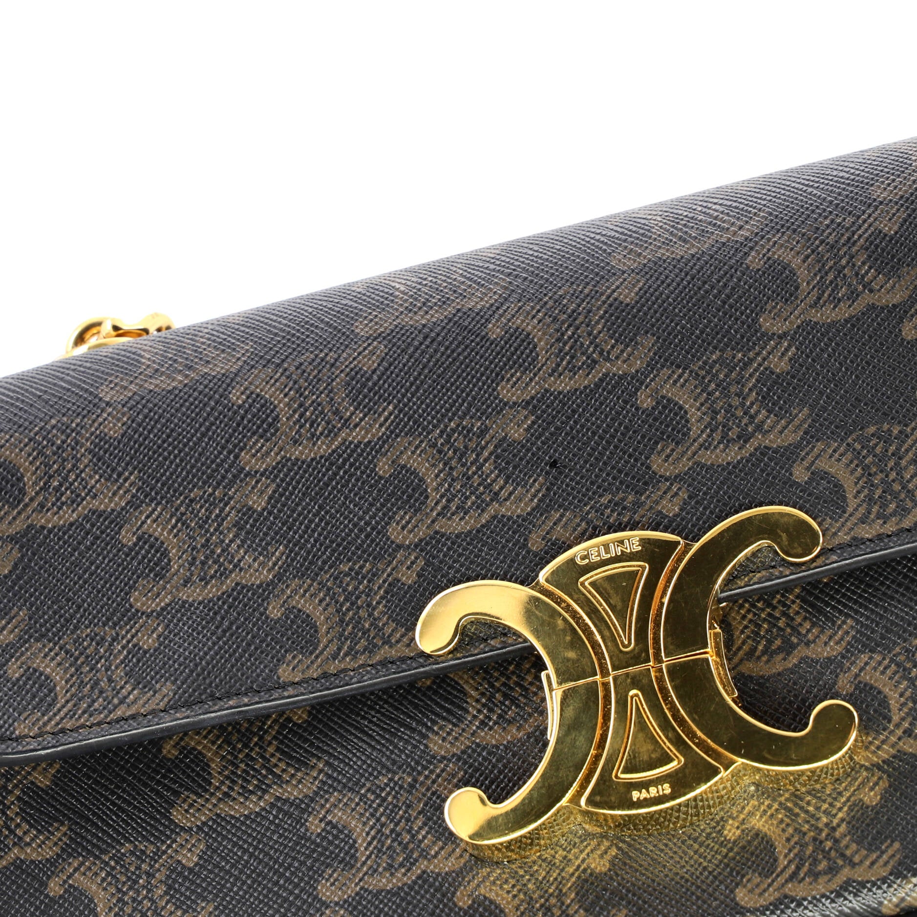 Triomphe Chain Shoulder Bag Triomphe Coated Canvas Small - Image 7