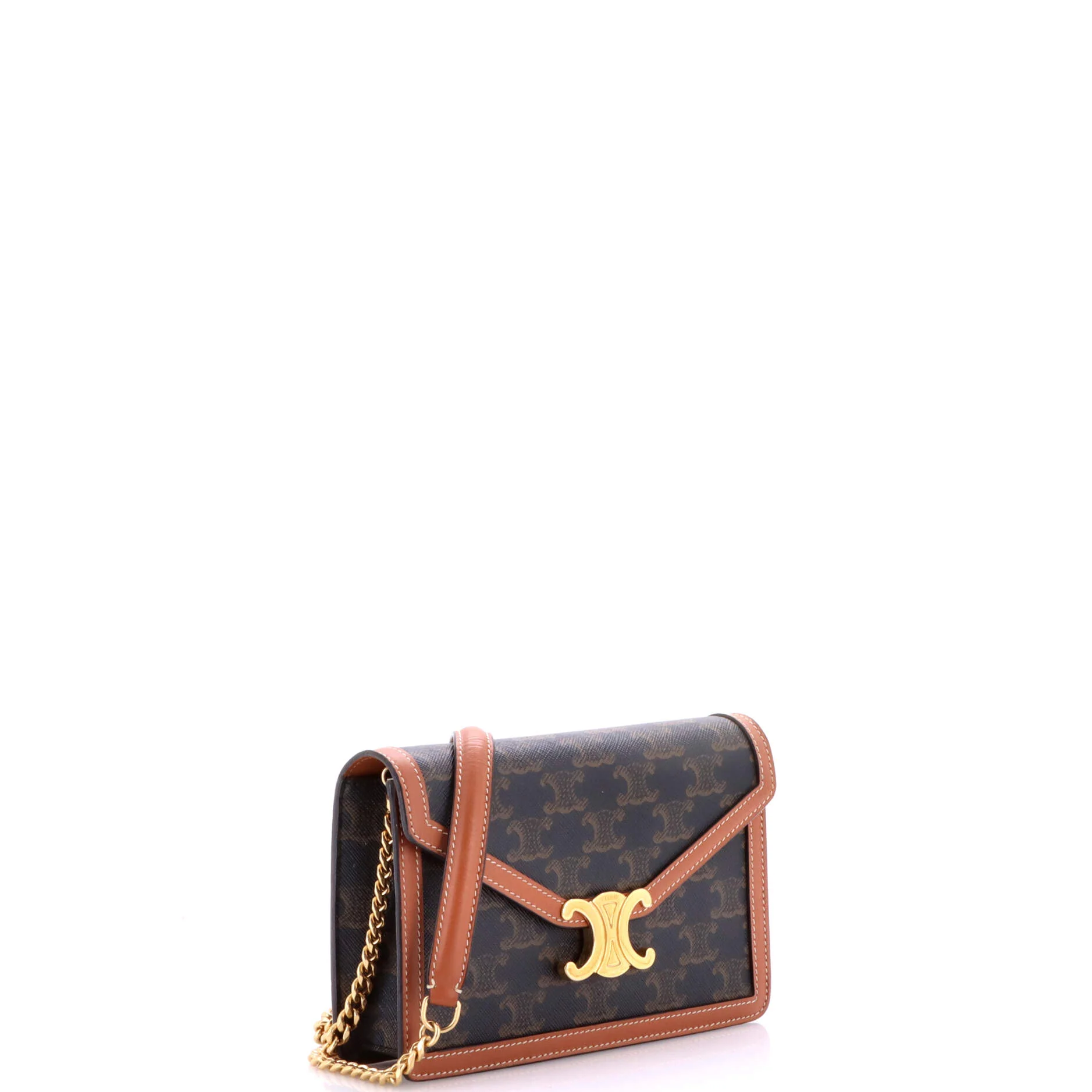 Triomphe Envelope Wallet on Chain Triomphe Coated Canvas - Image 2