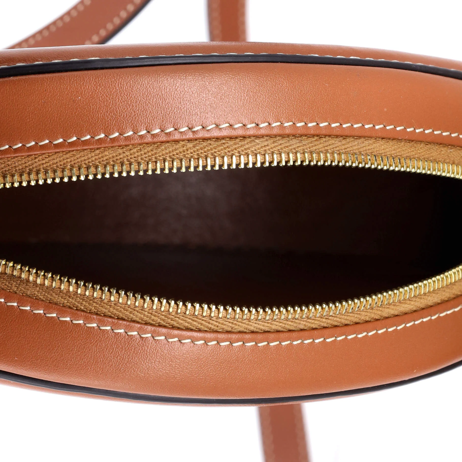 Triomphe Oval Crossbody Bag Canvas and Leather - Image 5