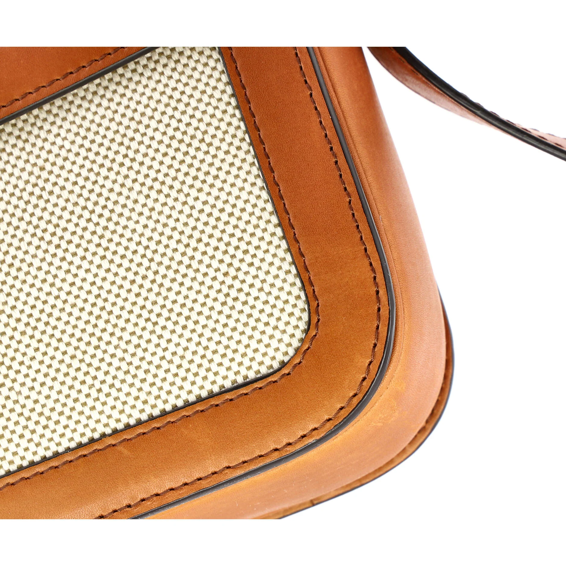 Triomphe Shoulder Bag Canvas with Leather Medium - Image 8