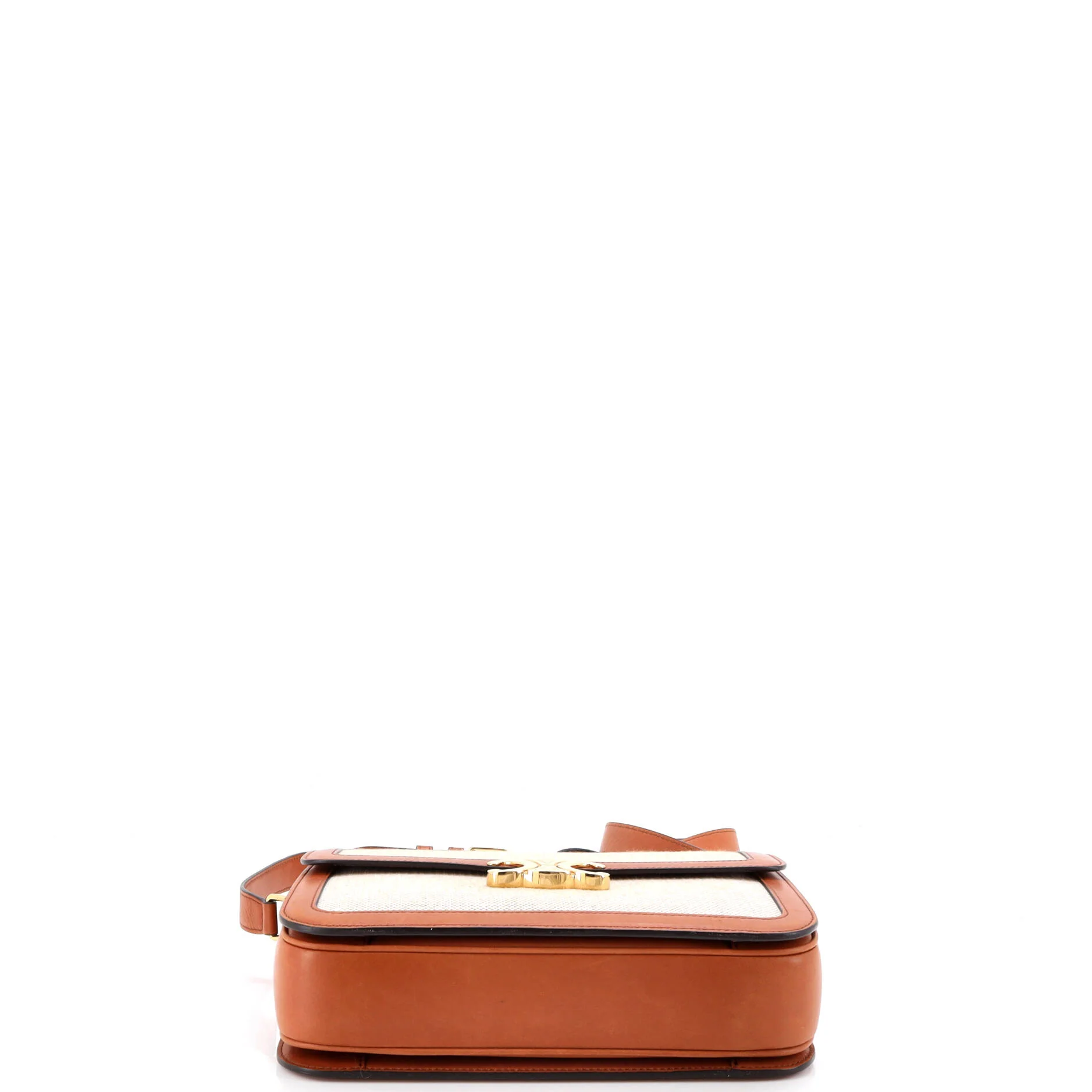 Triomphe Shoulder Bag Canvas with Leather Medium - Image 4