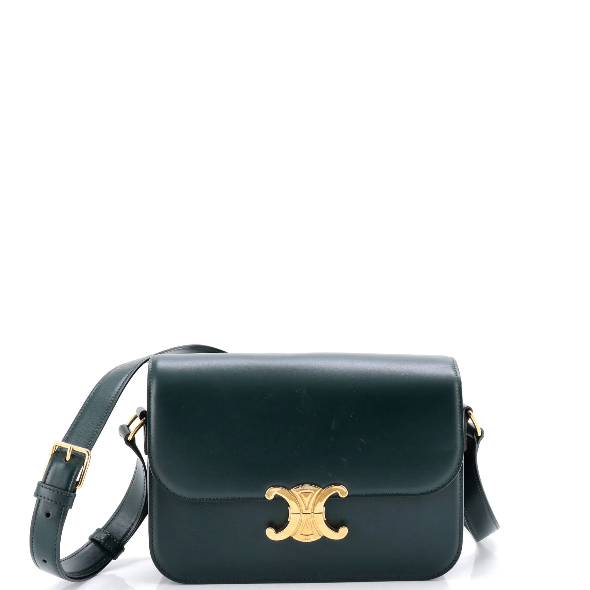 Triomphe Shoulder Bag Smooth Calfskin Teen