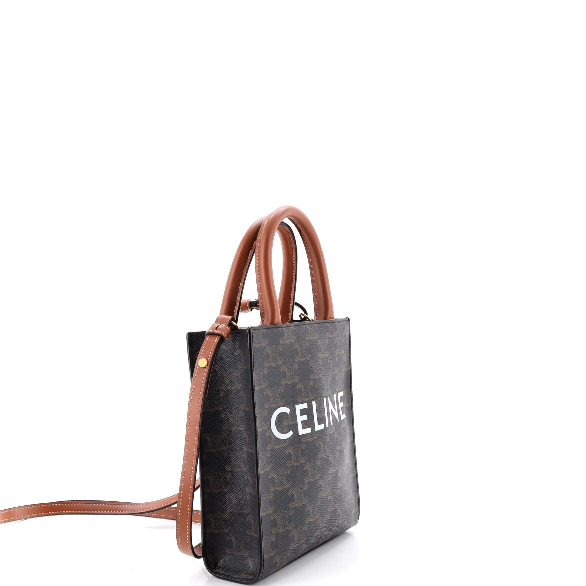 Vertical Cabas Tote Triomphe Coated Canvas Mini - Image 2