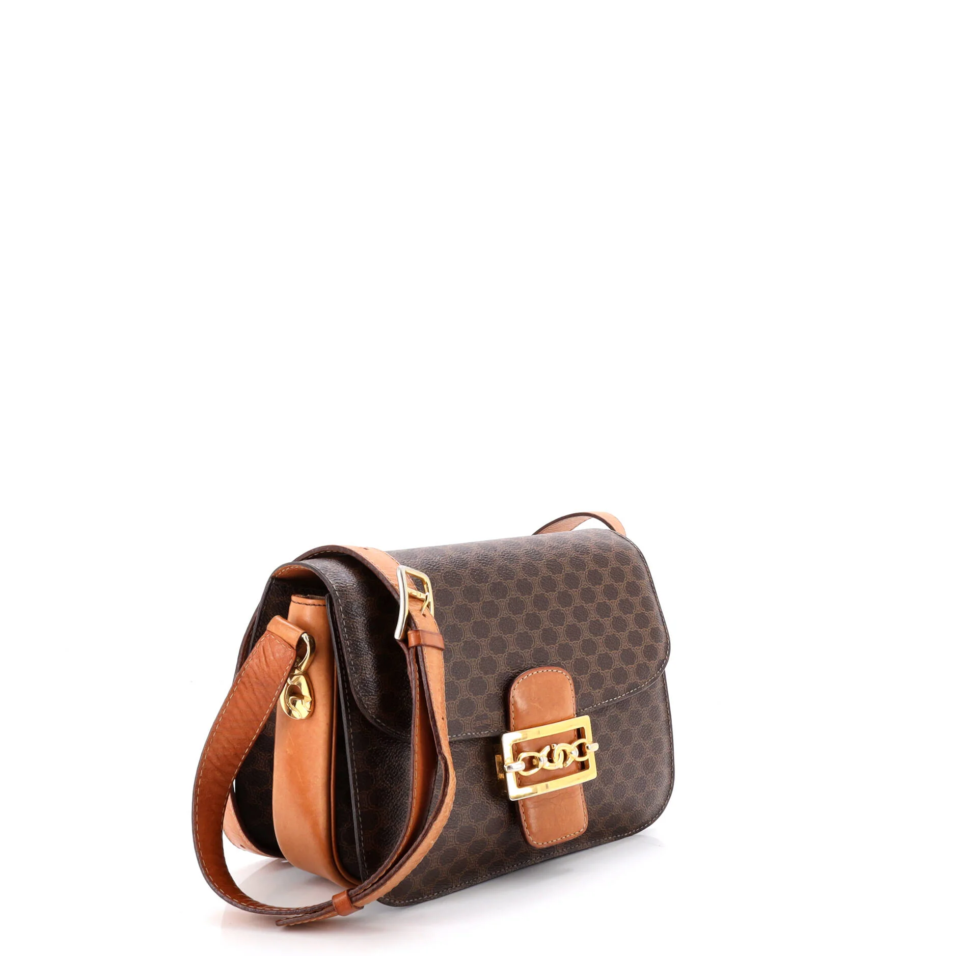 Vintage Carriage Flap Bag Macadam Coated Canvas Medium - Image 2