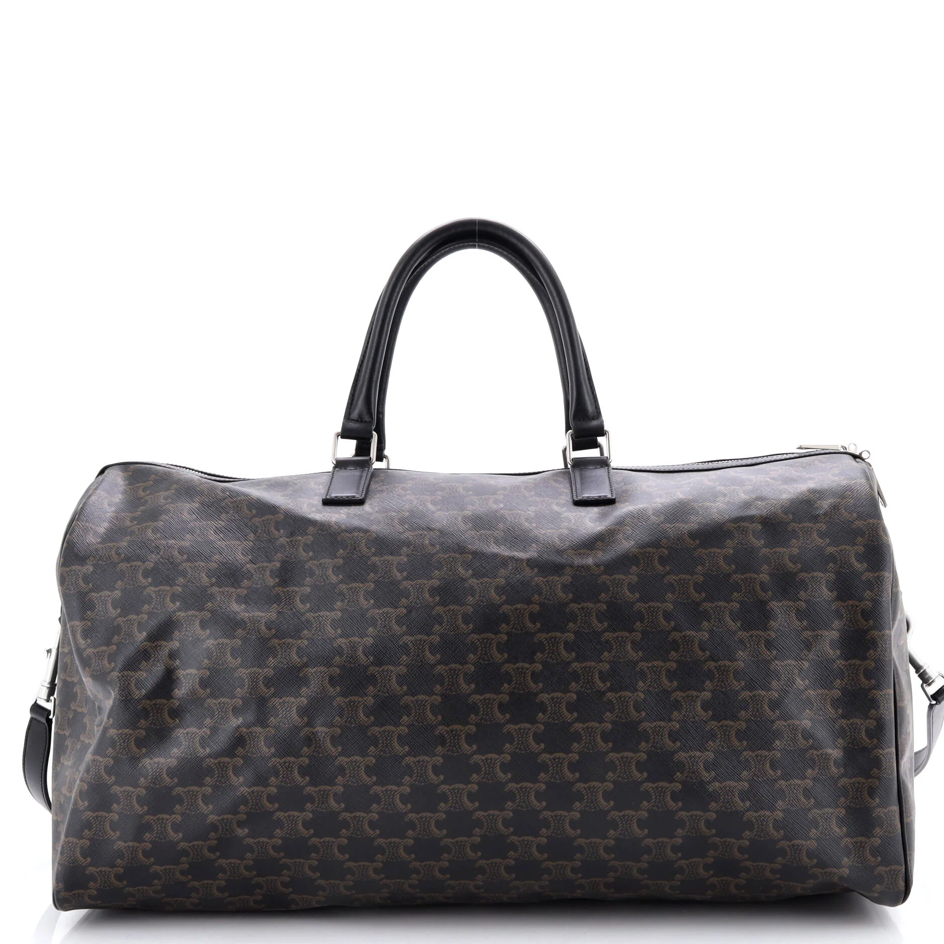 x David Weiss Voyage Duffle Bag Printed Triomphe Coated Canvas Large - Image 3
