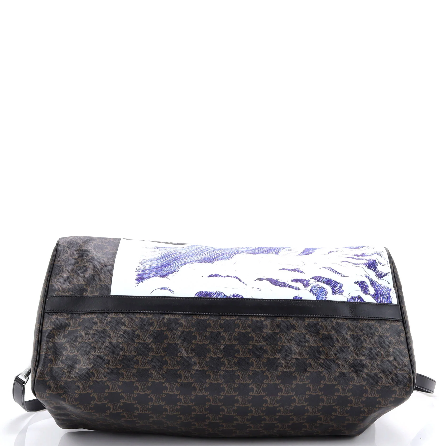 x David Weiss Voyage Duffle Bag Printed Triomphe Coated Canvas Large - Image 4