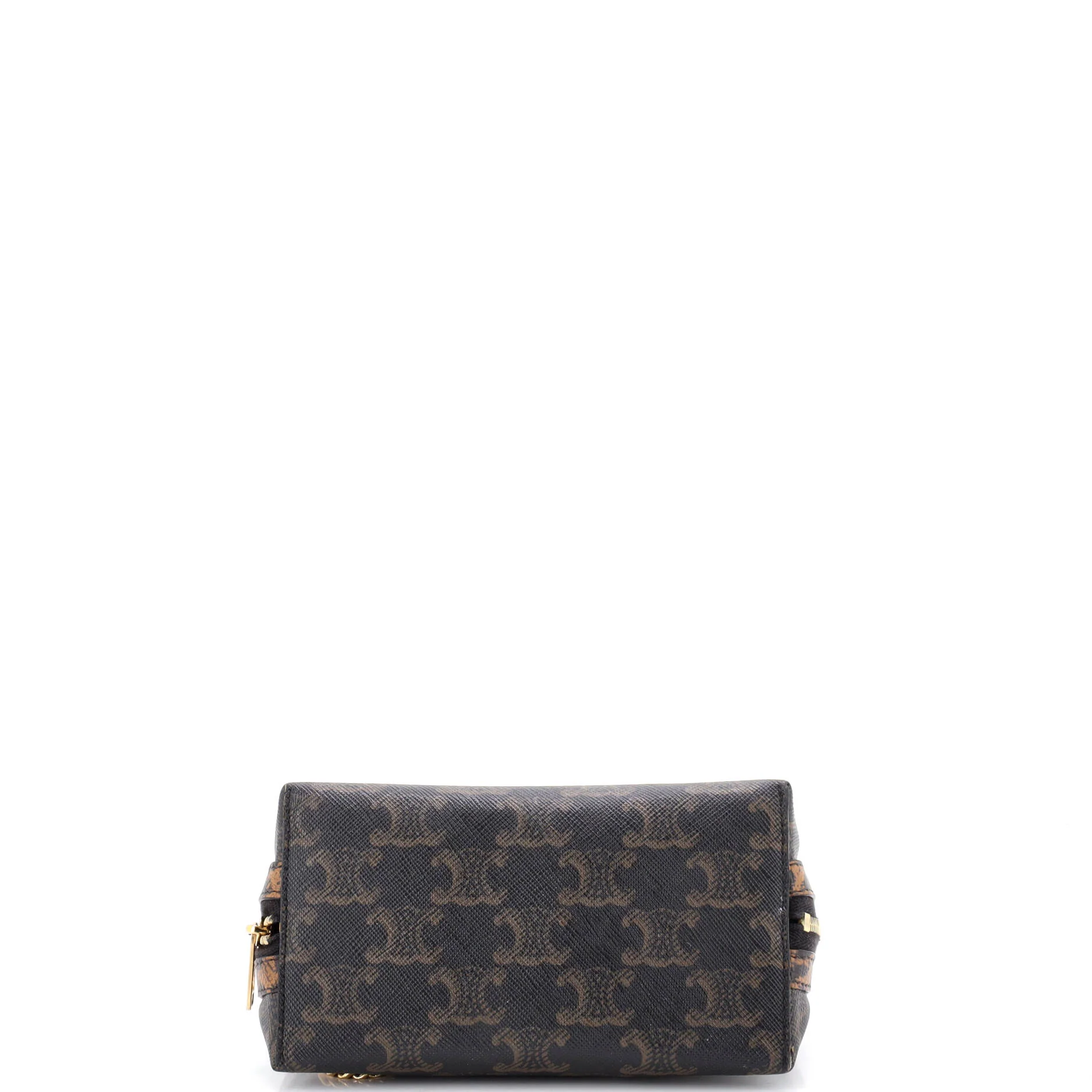 Zip Around Chain Clutch Triomphe Coated Canvas - Image 4