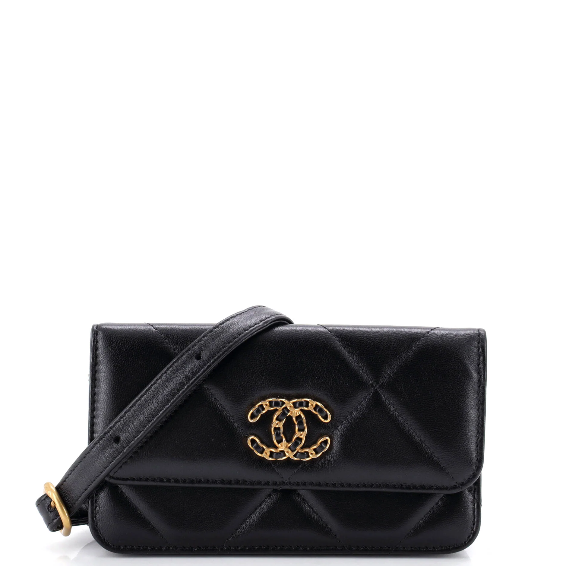 19 Belt Phone Holder Bag Quilted Lambskin