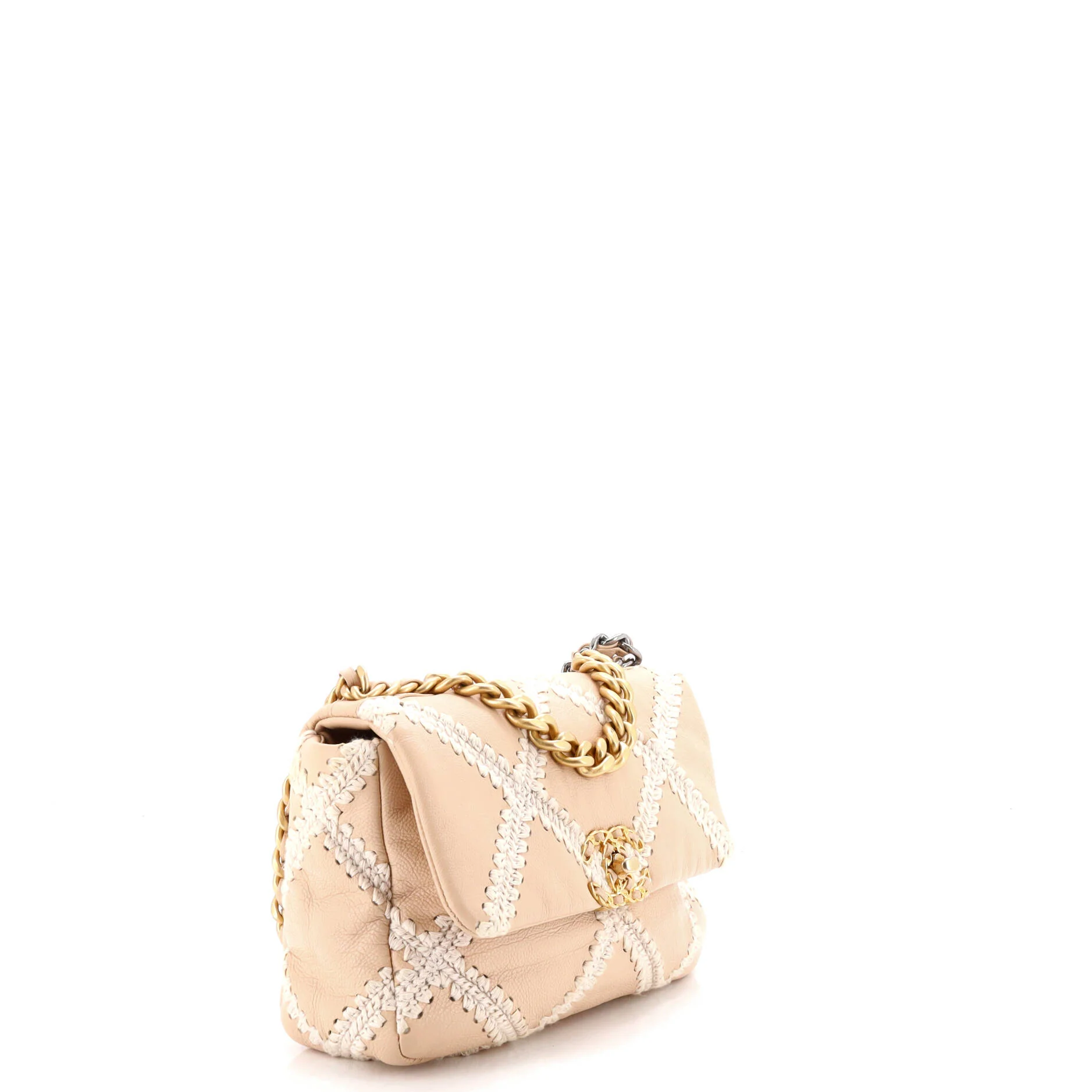 19 Flap Bag Crochet Quilted Calfskin Medium - Image 2