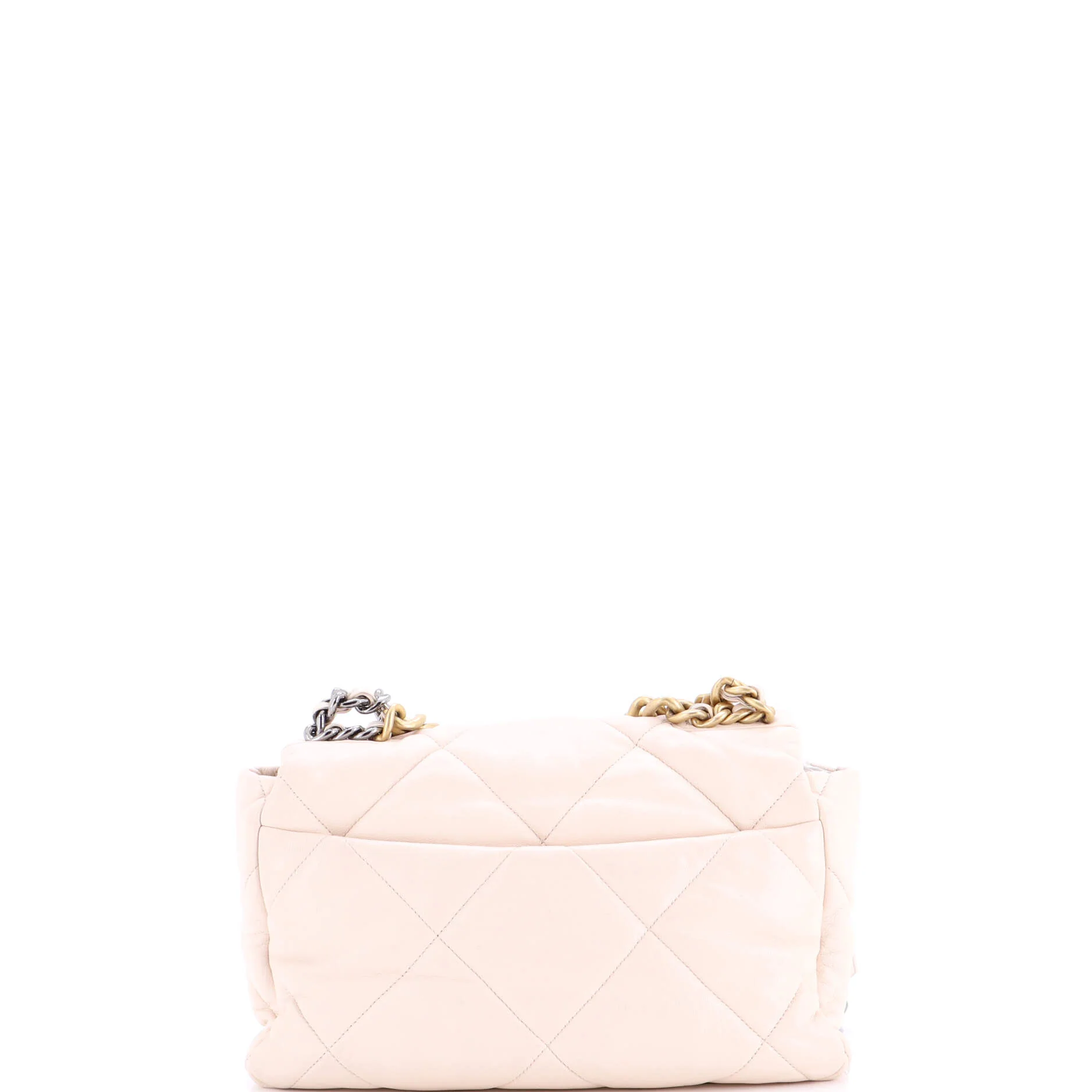 19 Flap Bag Quilted Leather Large - Image 4