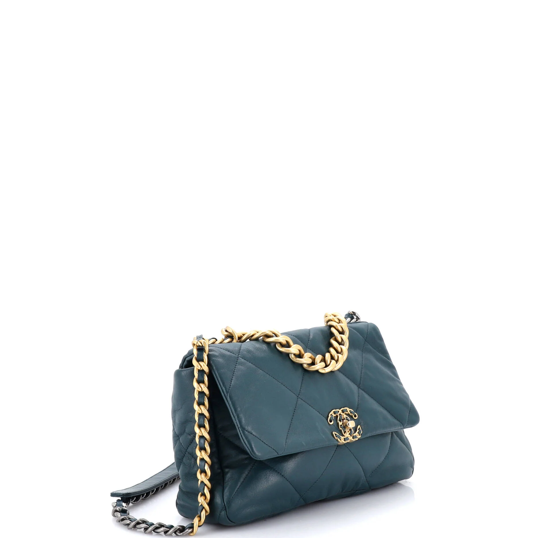 19 Flap Bag Quilted Leather Large - Image 2