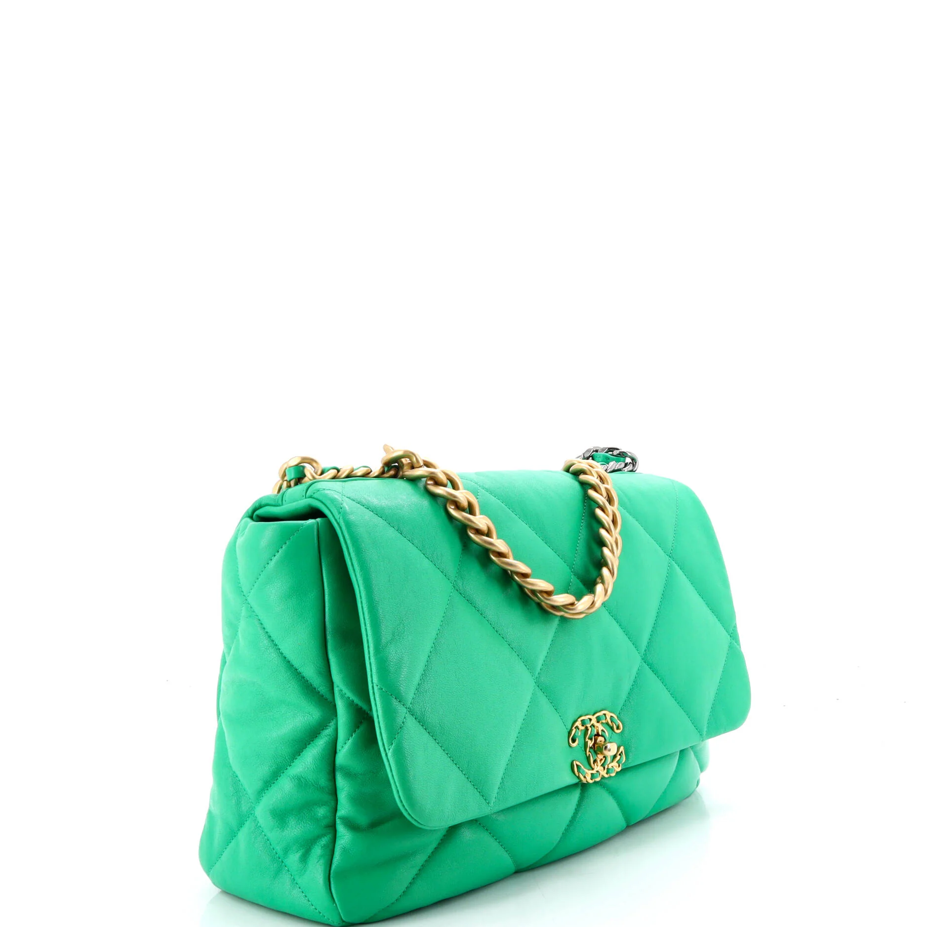19 Flap Bag Quilted Leather Maxi - Image 2