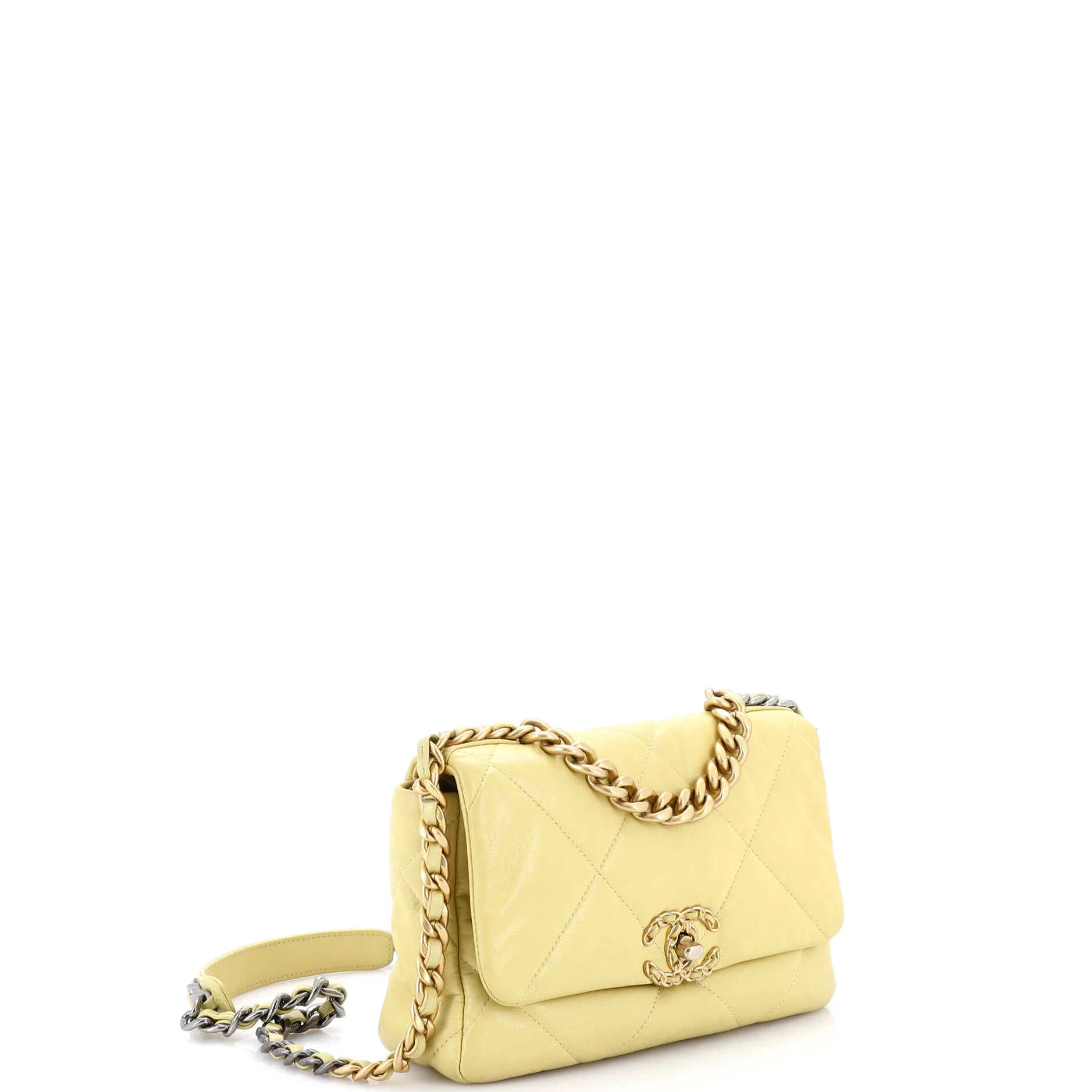 19 Flap Bag Quilted Leather Medium - Image 2