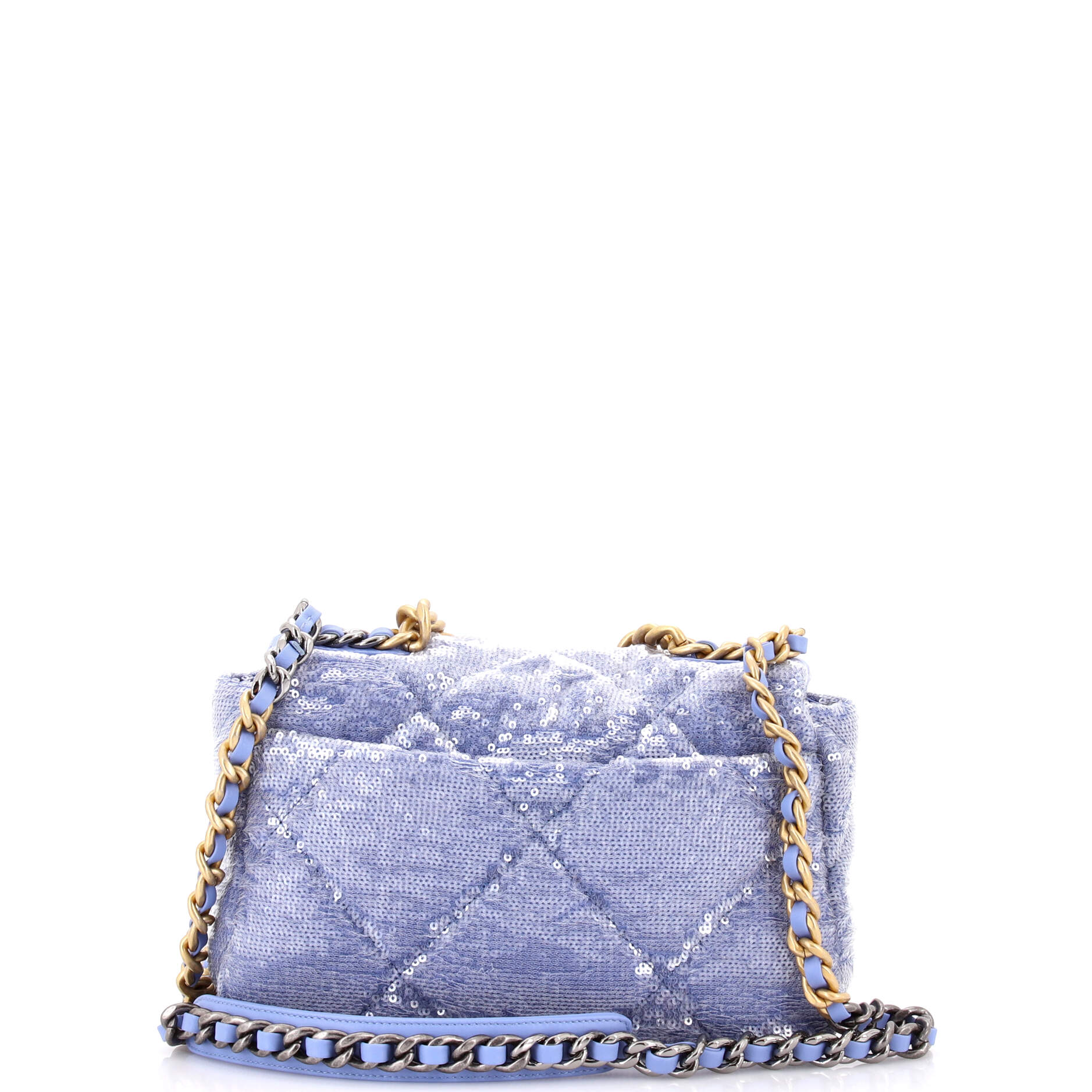 19 Flap Bag Quilted Sequins Medium - Image 4
